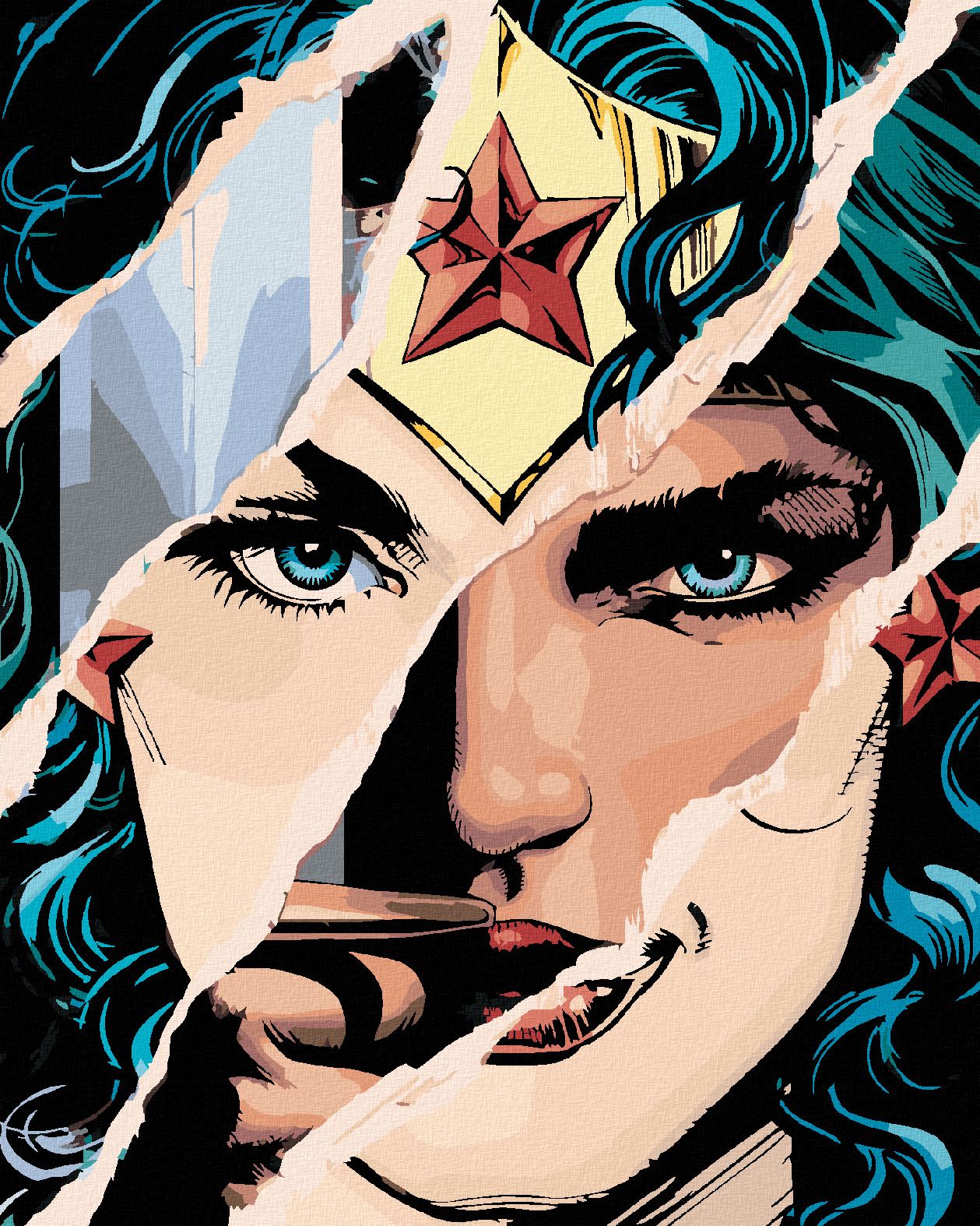 zuty Malování podle čísel - WONDER WOMAN PAPÍR II - Rozměr: 40x50 cm, Rámování: Varianta: bez rámu a bez vypnutí plátna - obrázek 1