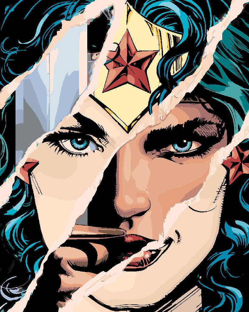 zuty Malování podle čísel - WONDER WOMAN PAPÍR II - Rozměr: 40x50 cm, Rámování: Varianta: bez rámu a bez vypnutí plátna - obrázek 8