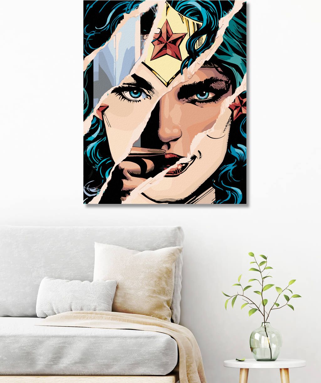 zuty Malování podle čísel - WONDER WOMAN PAPÍR II - Rozměr: 40x50 cm, Rámování: Varianta: bez rámu a bez vypnutí plátna - obrázek 9