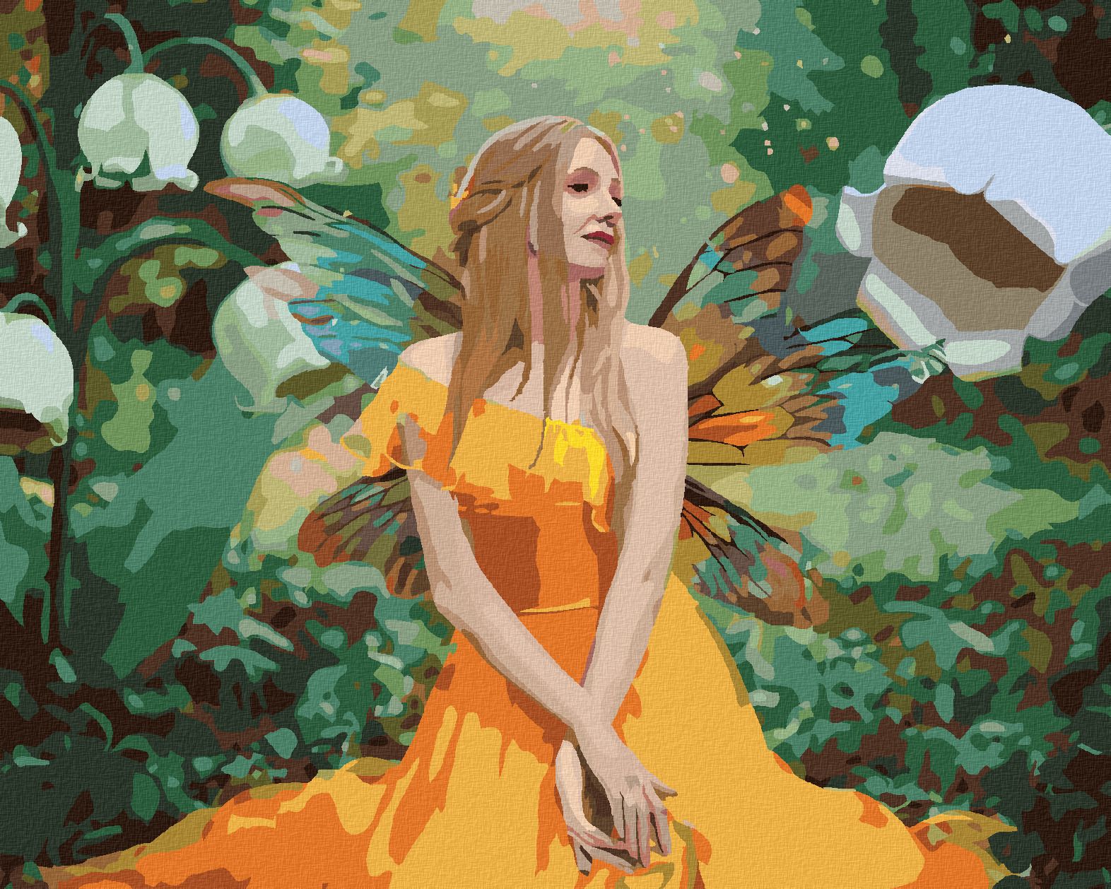 zuty Malování podle čísel - ŽENA VE FANTASY LESE - Rozměr: 40x50 cm, Rámování: Varianta: vypnuté plátno na rám - obrázek 1
