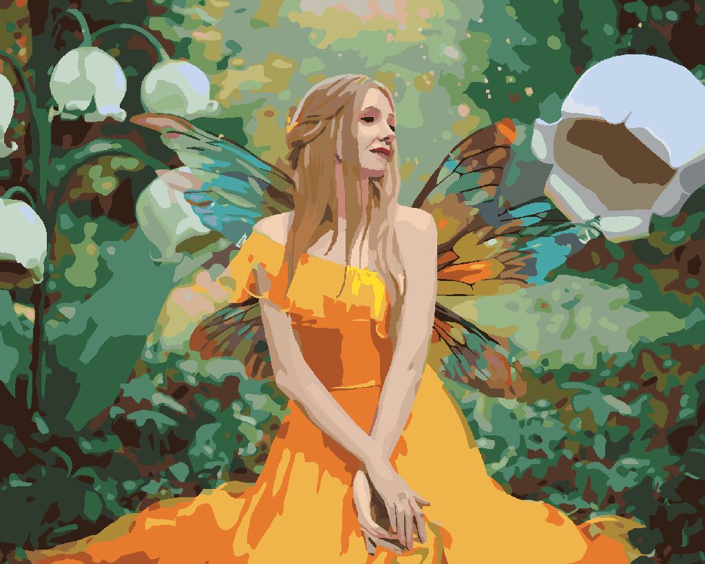 zuty Malování podle čísel - ŽENA VE FANTASY LESE - Rozměr: 40x50 cm, Rámování: Varianta: vypnuté plátno na rám - obrázek 4