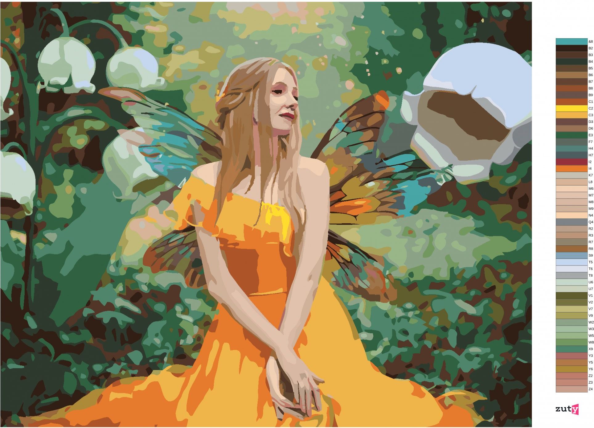 zuty Malování podle čísel - ŽENA VE FANTASY LESE - Rozměr: 40x50 cm, Rámování: Varianta: vypnuté plátno na rám - obrázek 7
