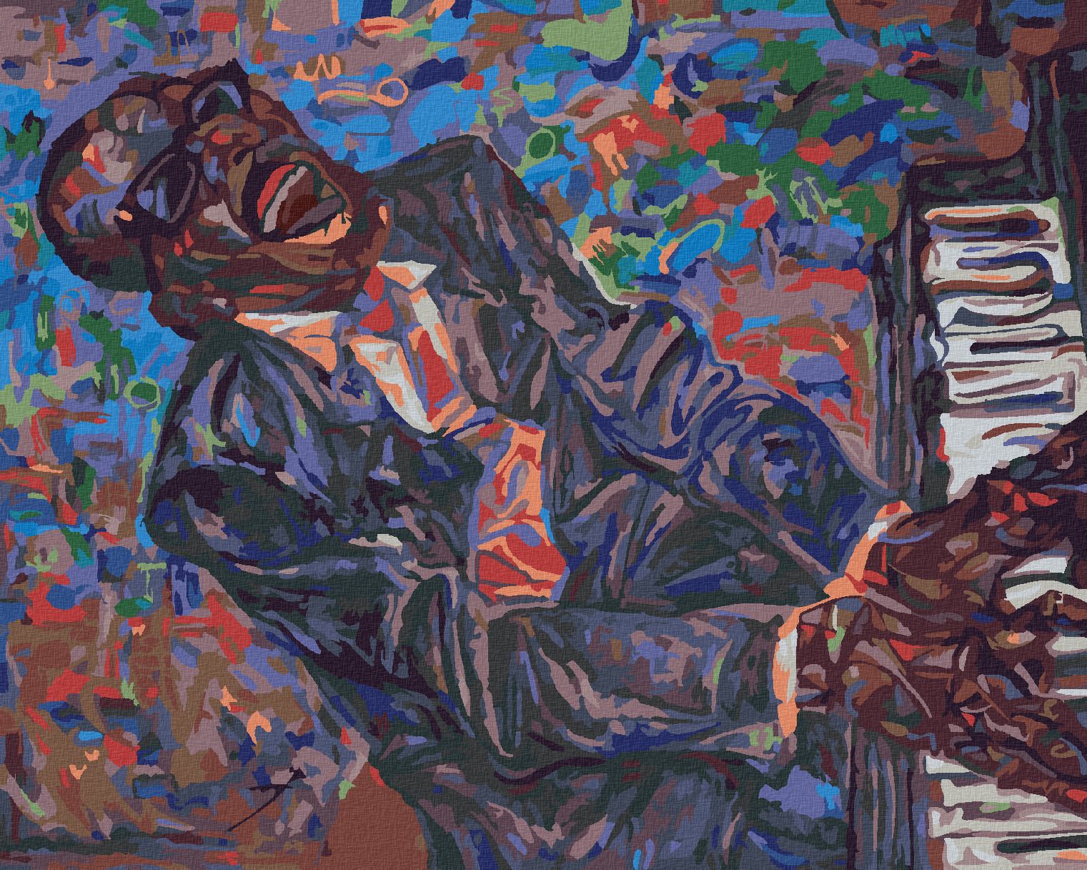 zuty Malování podle čísel - JAZZMAN RAY CHARLES - Rozměr: 40x50 cm, Rámování: Varianta: bez rámu a bez vypnutí plátna - obrázek 1