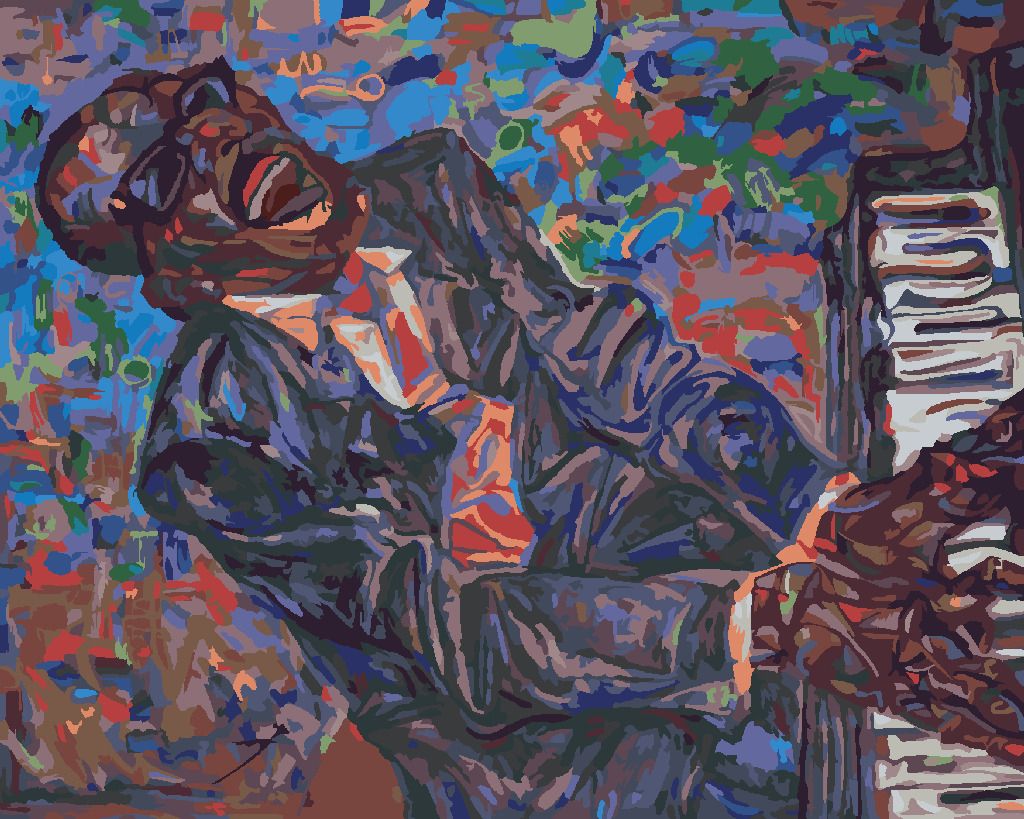 zuty Malování podle čísel - JAZZMAN RAY CHARLES - Rozměr: 40x50 cm, Rámování: Varianta: bez rámu a bez vypnutí plátna - obrázek 3