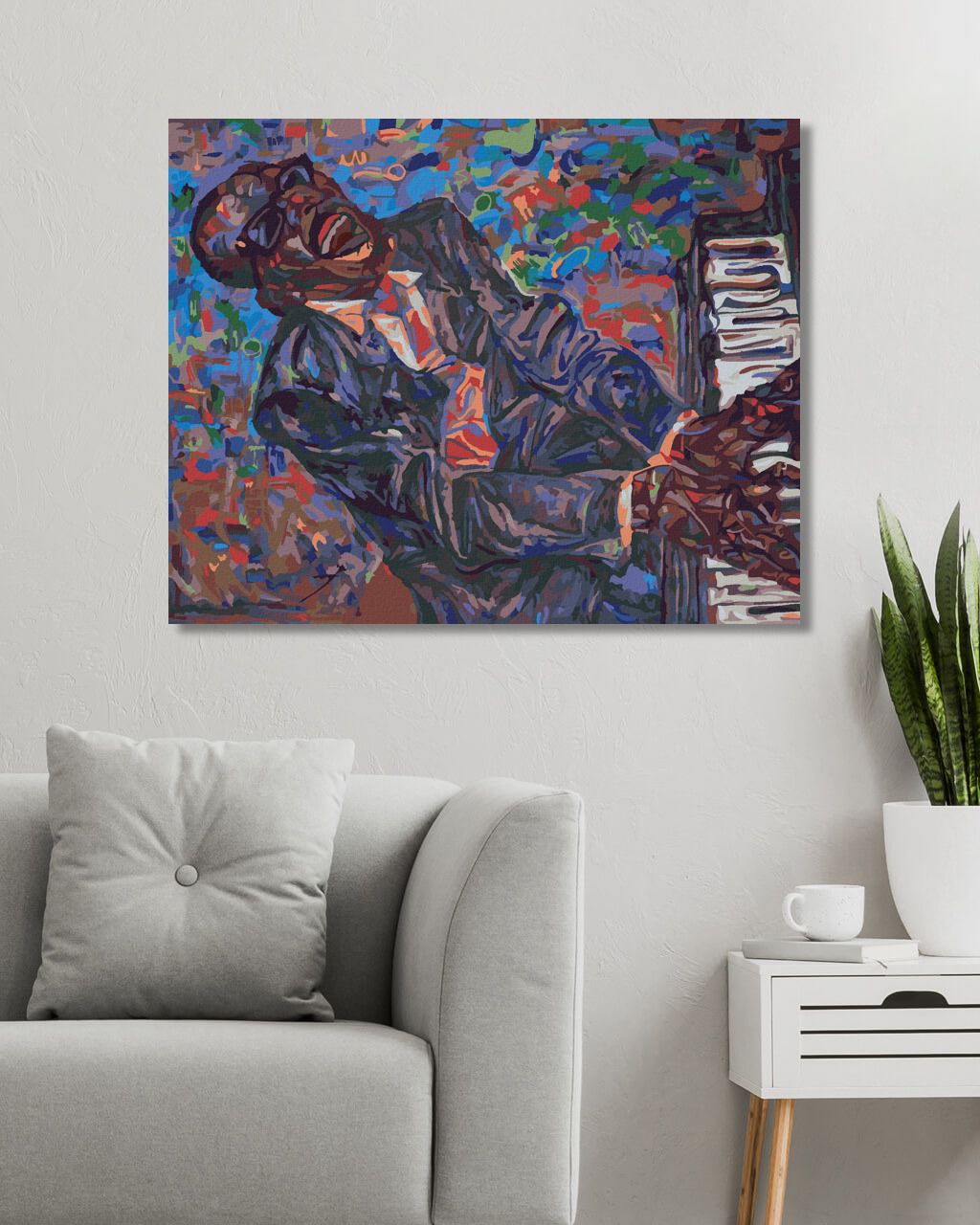zuty Malování podle čísel - JAZZMAN RAY CHARLES - Rozměr: 40x50 cm, Rámování: Varianta: bez rámu a bez vypnutí plátna - obrázek 6