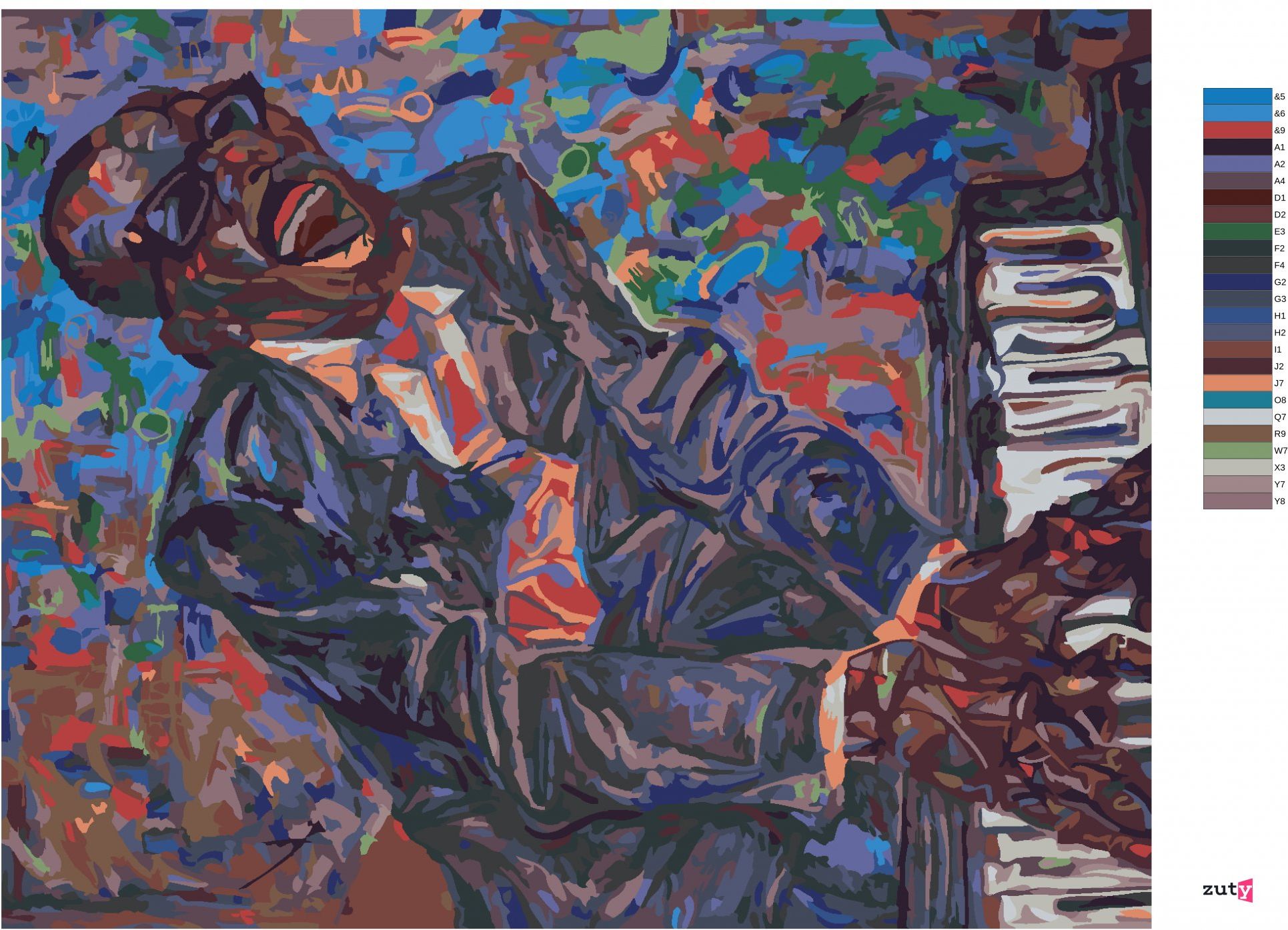 zuty Malování podle čísel - JAZZMAN RAY CHARLES - Rozměr: 40x50 cm, Rámování: Varianta: vypnuté plátno na rám - obrázek 10