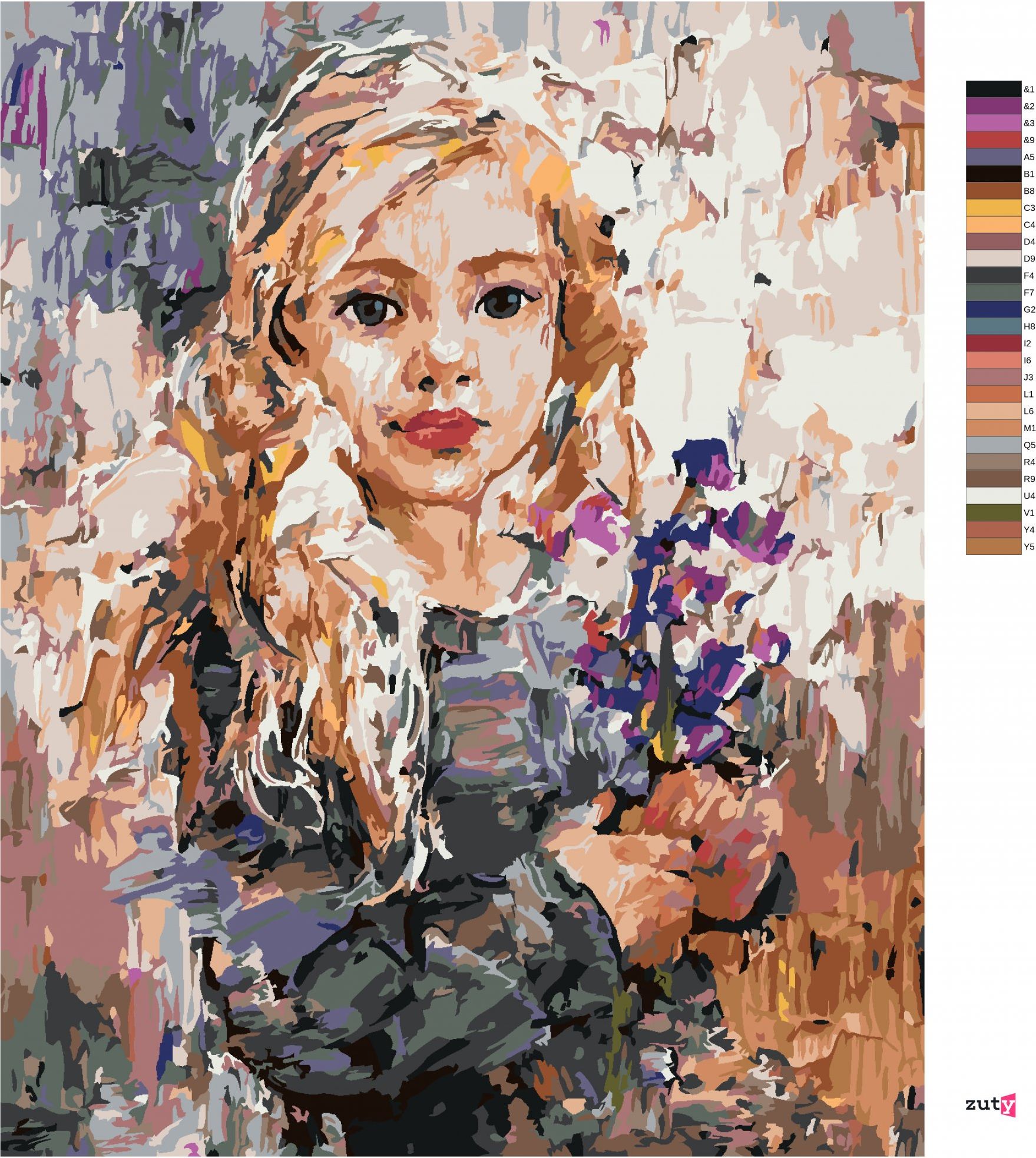 zuty Malování podle čísel - DÍVKA SE ZVONKY - Rozměr: 40x50 cm, Rámování: Varianta: bez rámu a bez vypnutí plátna - obrázek 10