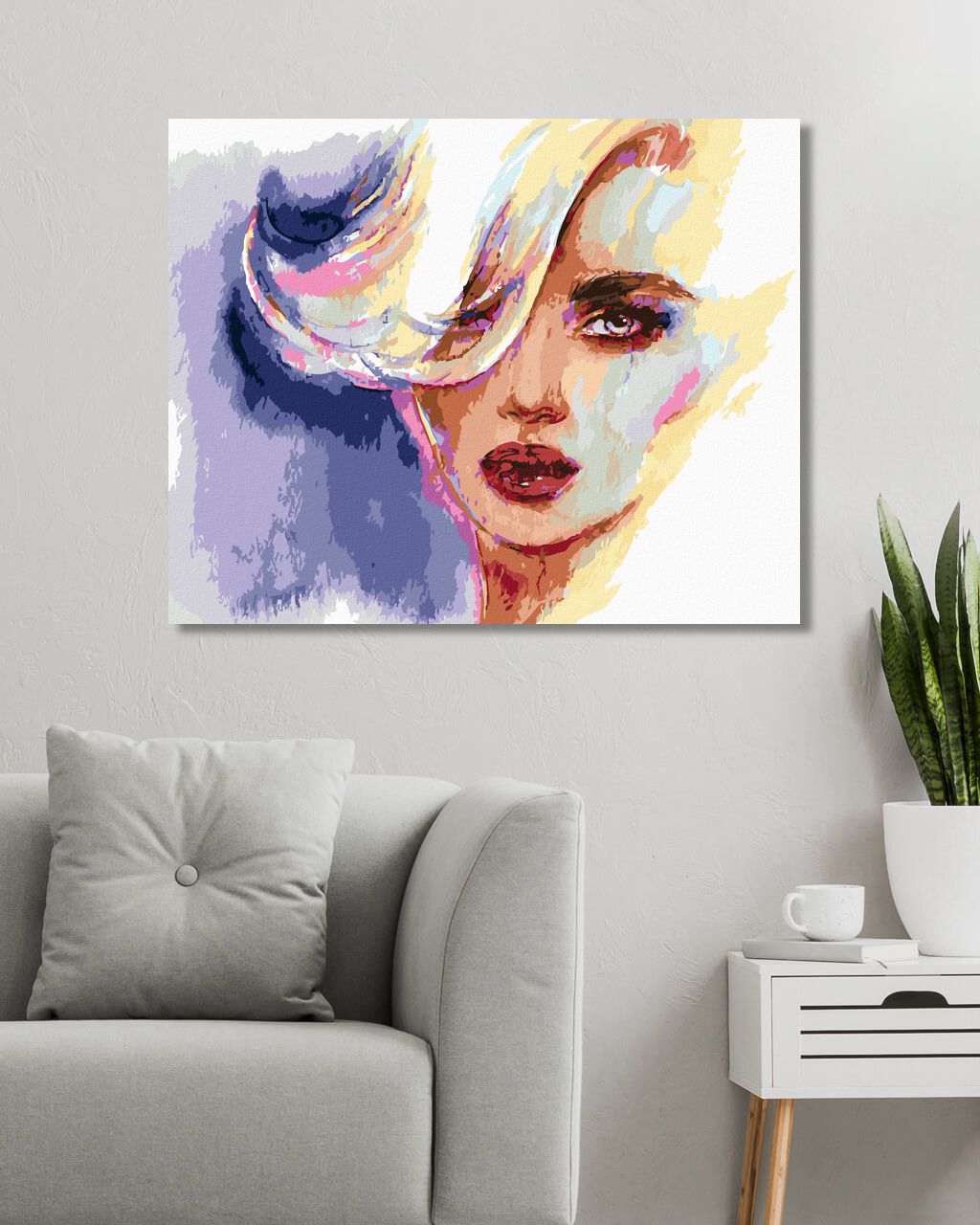 zuty Malování podle čísel - ŽENA S BLONĎATÝMI VLASY - Rozměr: 40x50 cm, Rámování: Varianta: bez rámu a bez vypnutí plátna - obrázek 7