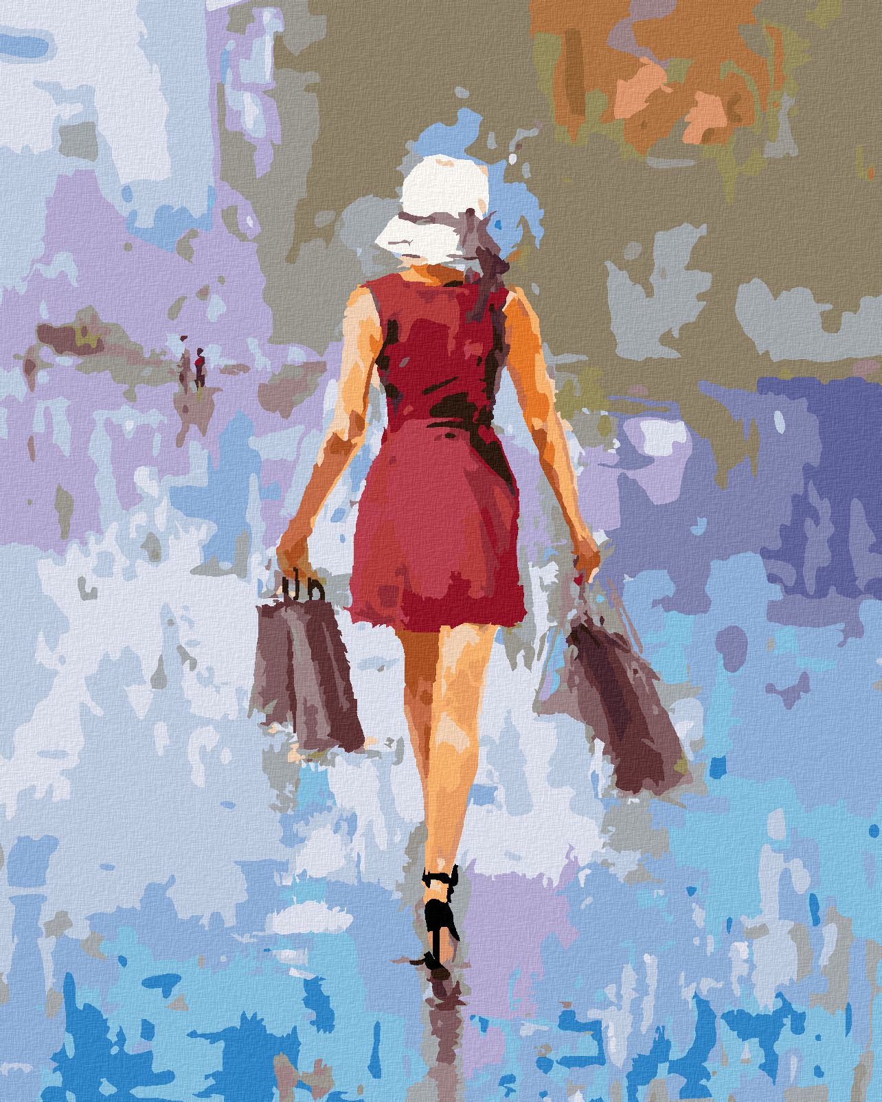 zuty Malování podle čísel - MÓDNÍ ŽENA - Rozměr: 40x50 cm, Rámování: Varianta: bez rámu a bez vypnutí plátna - obrázek 1