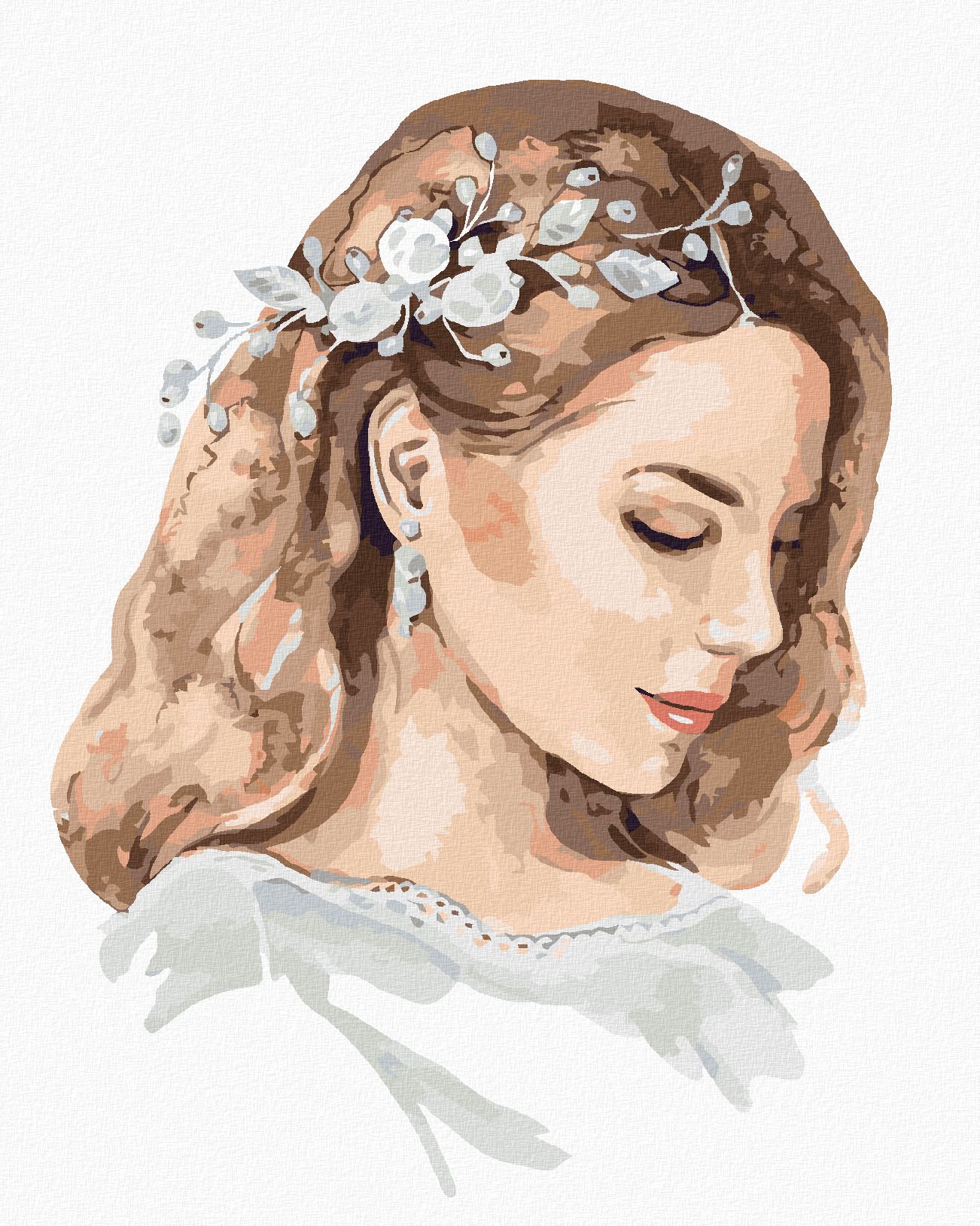 zuty Malování podle čísel - NEVĚSTA - Rozměr: 40x50 cm, Rámování: Varianta: vypnuté plátno na rám - obrázek 1