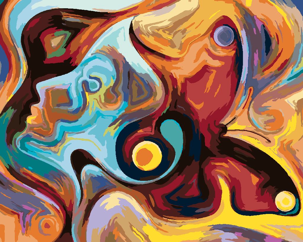 zuty Malování podle čísel - ABSTRAKTNÍ ŽENA SYMBOLUJÍCÍ EMOCE A ŽIVOT - Rozměr: 40x50 cm, Rámování: Varianta: bez rámu a bez vypnutí plátna - obrázek 8