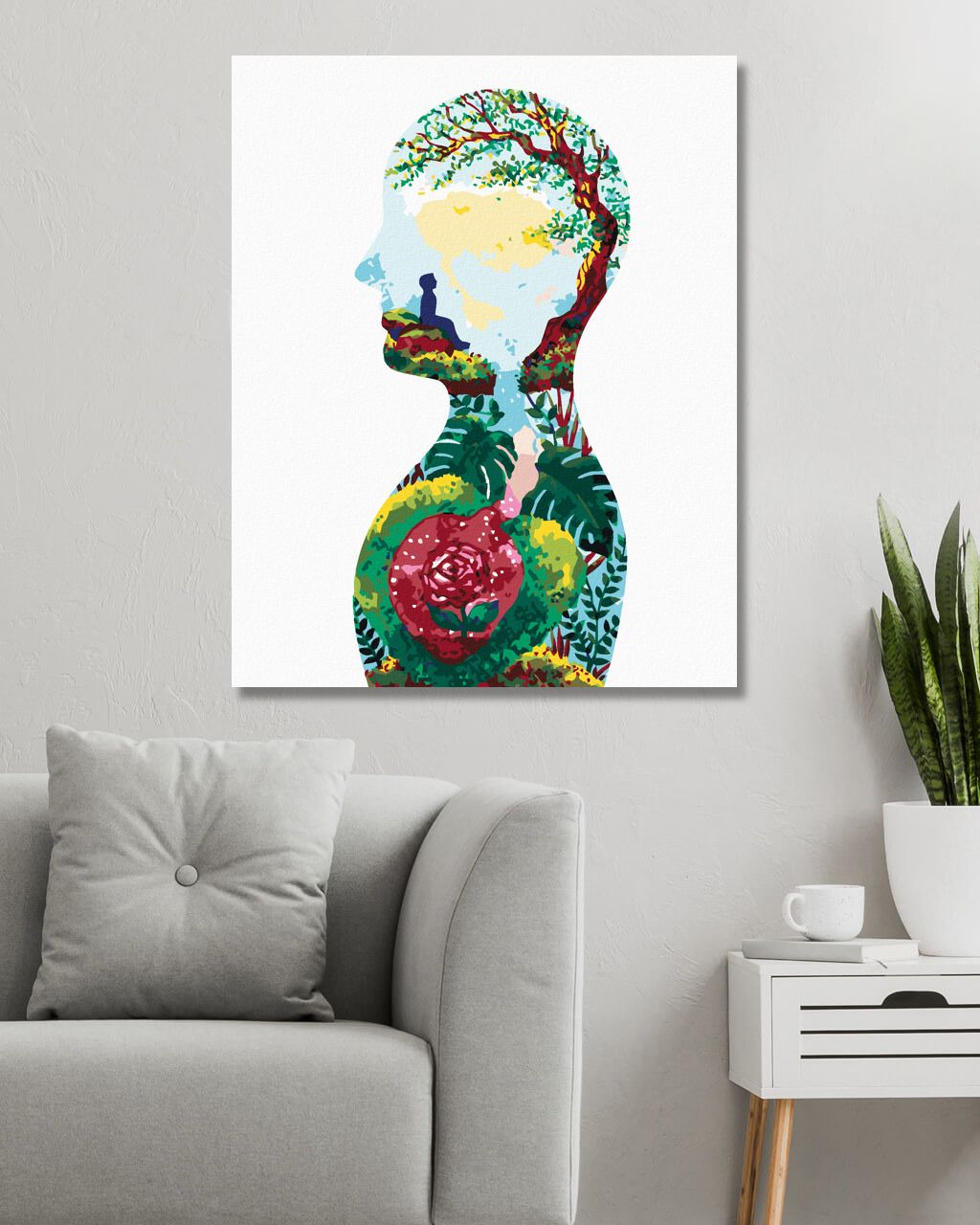 zuty Malování podle čísel - ČLOVĚK A JEHO DUCHOVNÍ ZDRAVÍ - Rozměr: 40x50 cm, Rámování: Varianta: vypnuté plátno na rám - obrázek 8