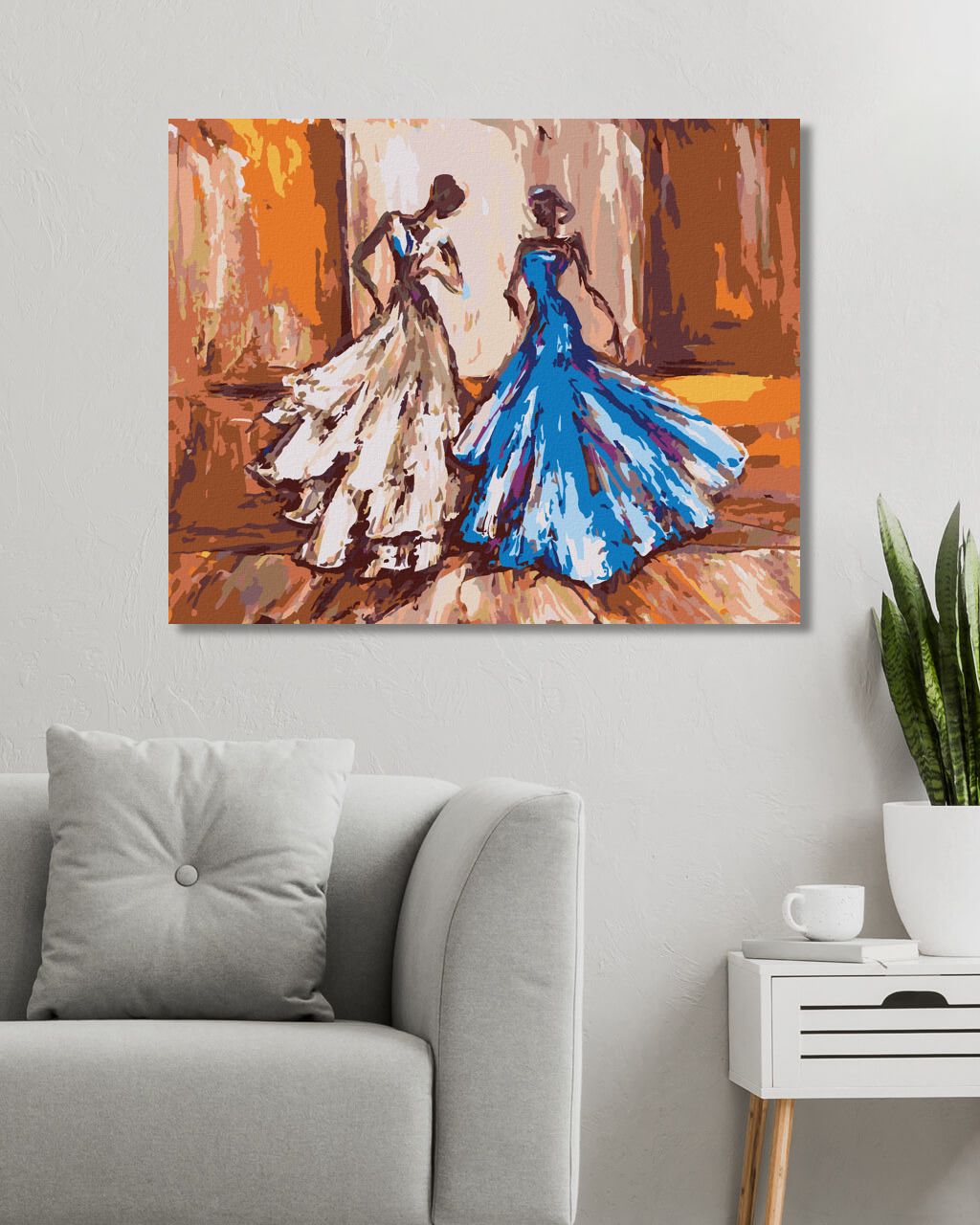 zuty Malování podle čísel - DVĚ ŽENY NA PLESE - Rozměr: 40x50 cm, Rámování: Varianta: bez rámu a bez vypnutí plátna - obrázek 10
