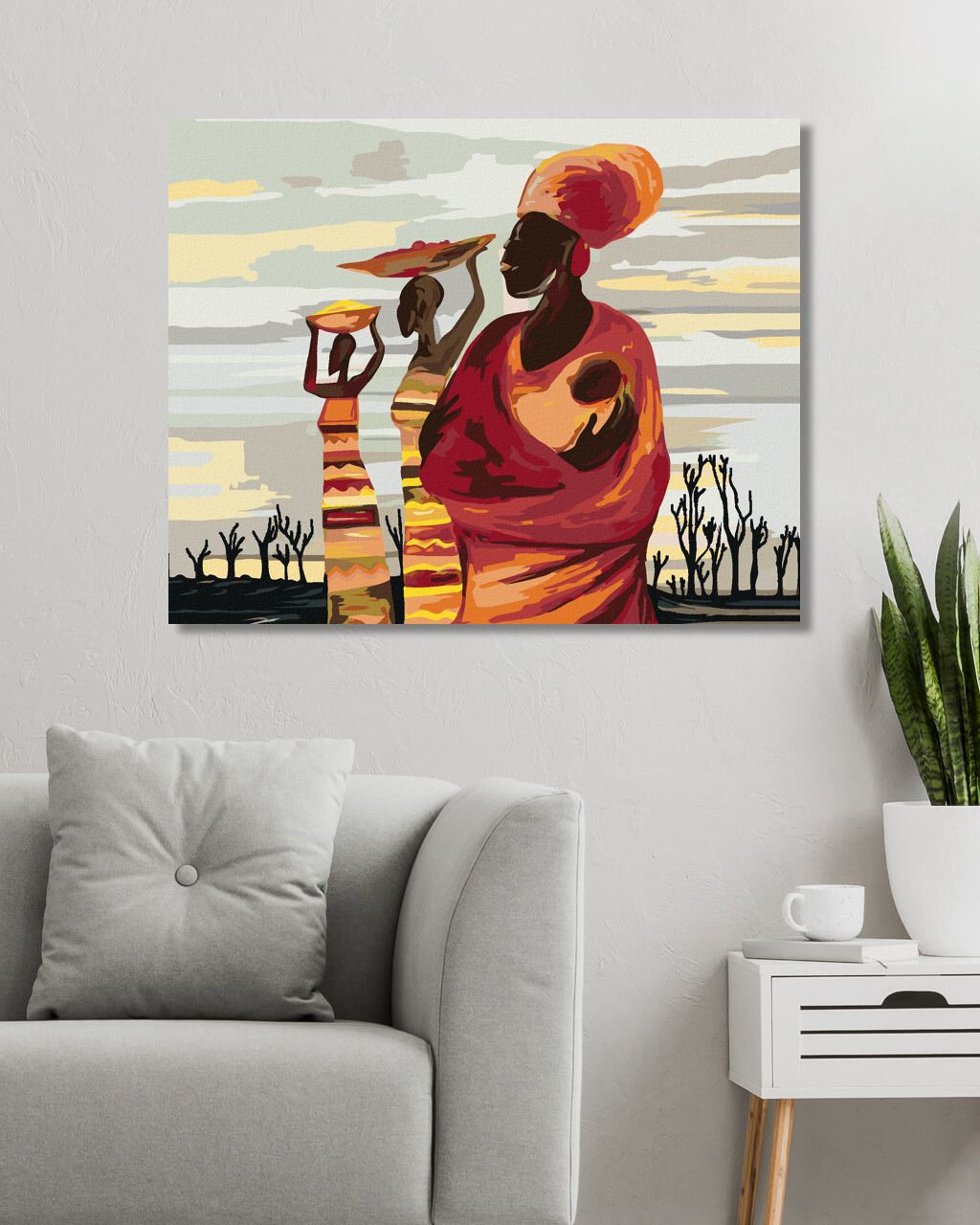 zuty Malování podle čísel - AFRICKÉ ŽENY S DÍTĚTEM - Rozměr: 40x50 cm, Rámování: Varianta: bez rámu a bez vypnutí plátna - obrázek 10
