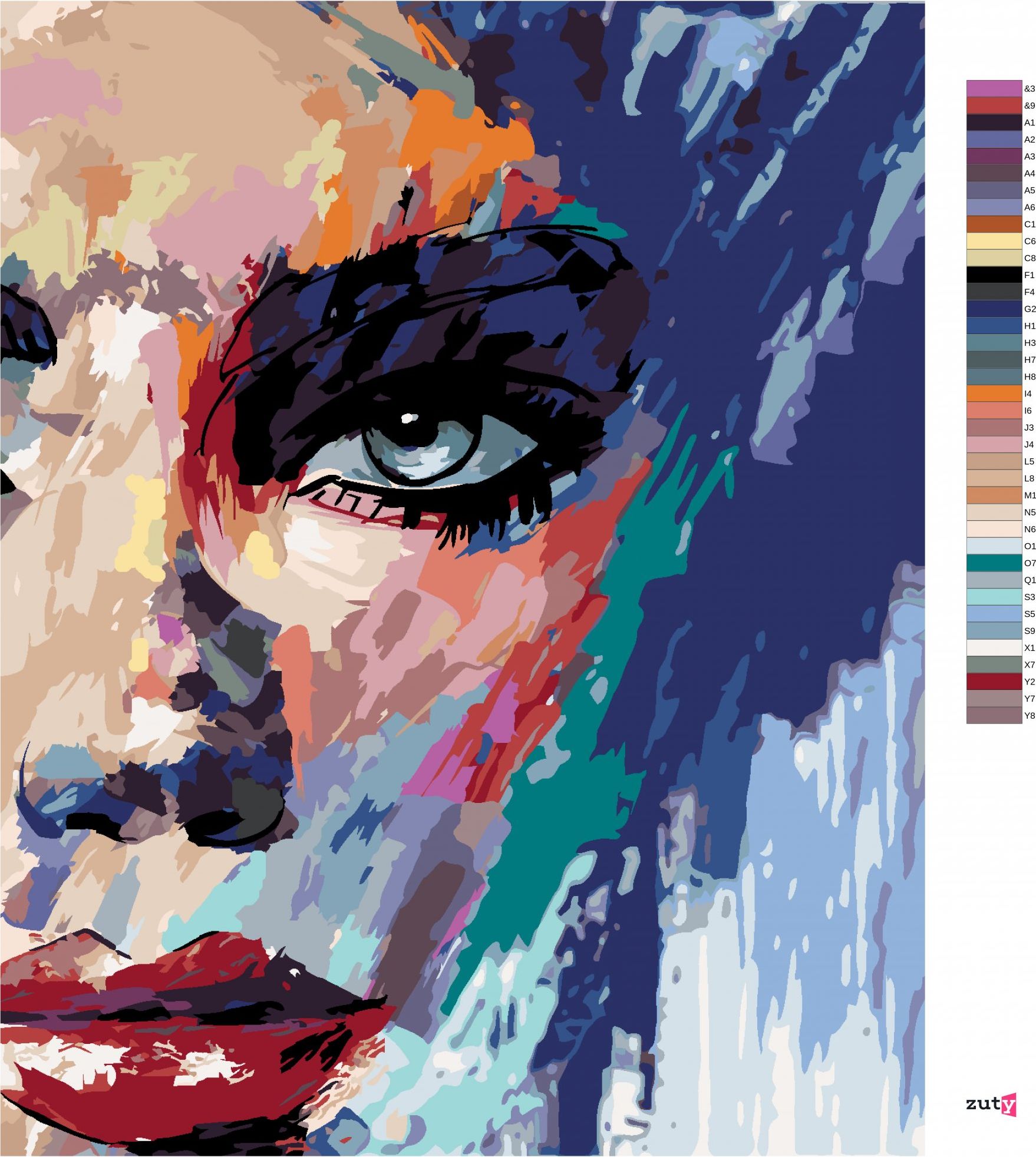 zuty Malování podle čísel - OKOUZLUJÍCÍ ŽENA - Rozměr: 40x50 cm, Rámování: Varianta: bez rámu a bez vypnutí plátna - obrázek 4