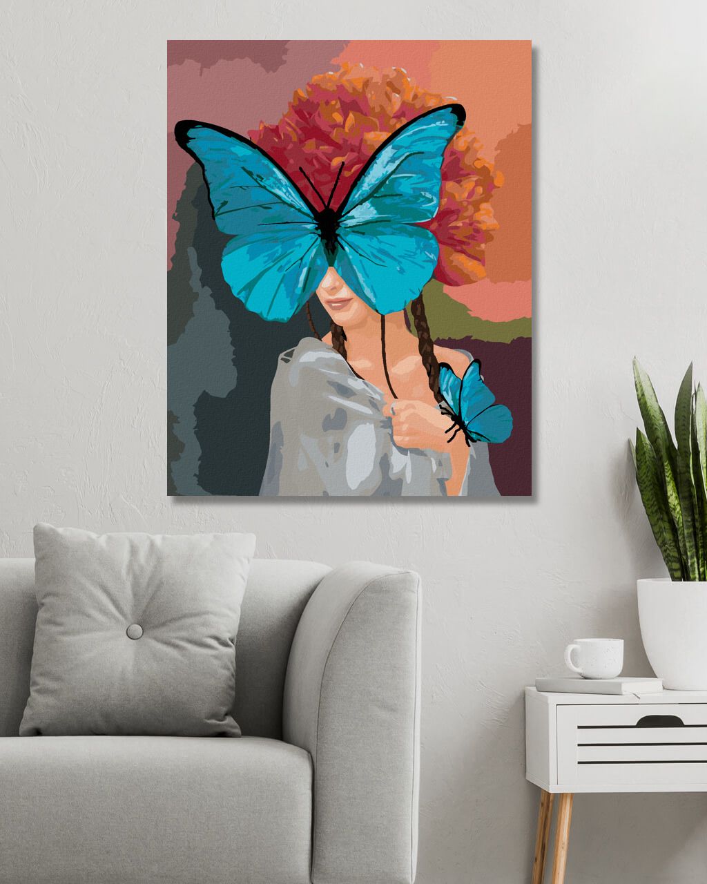 zuty Malování podle čísel - ŽENA S MOTÝLY A PIVOŇKY - Rozměr: 40x50 cm, Rámování: Varianta: bez rámu a bez vypnutí plátna - obrázek 10