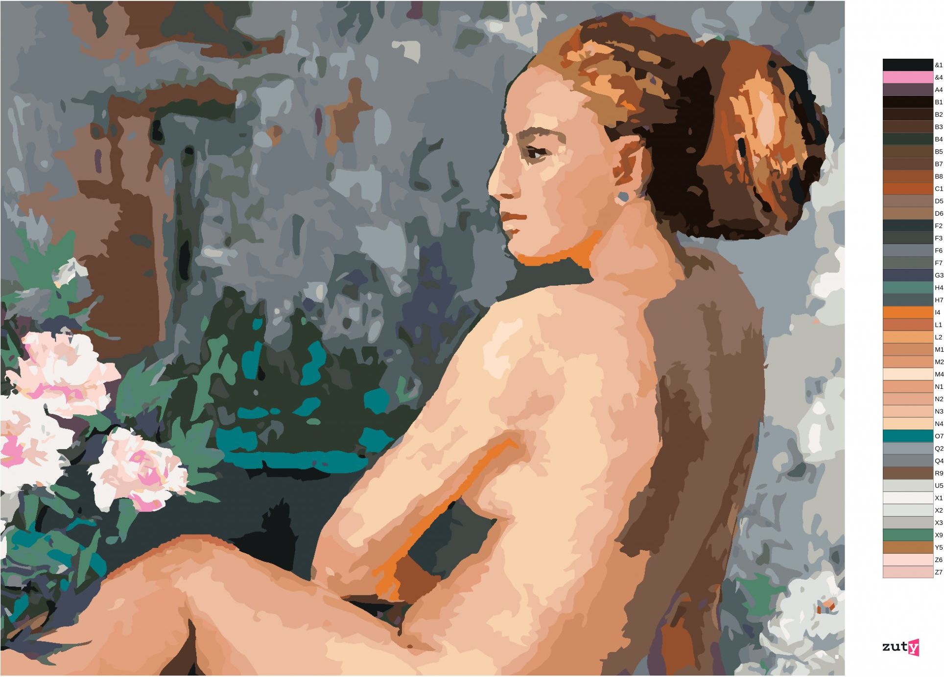 zuty Malování podle čísel - ODHALENÁ ŽENA - Rozměr: 40x50 cm, Rámování: Varianta: vypnuté plátno na rám - obrázek 7