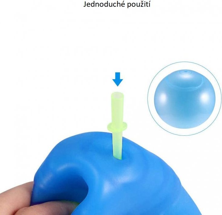 Dudlu Pružný nafukovací míč - modrý - obrázek 2