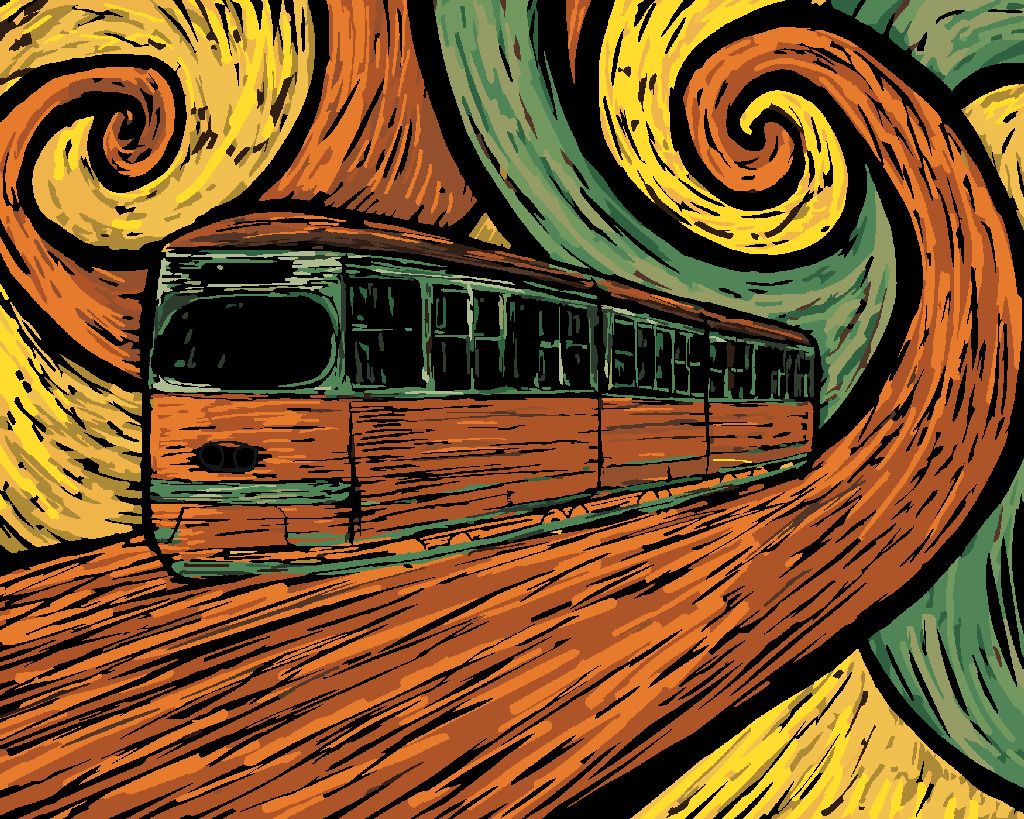 zuty Malování podle čísel - TRAMVAJ V IMPRESIONISTICKÉM STYLU - Rozměr: 40x50 cm, Rámování: Varianta: vypnuté plátno na rám - obrázek 3