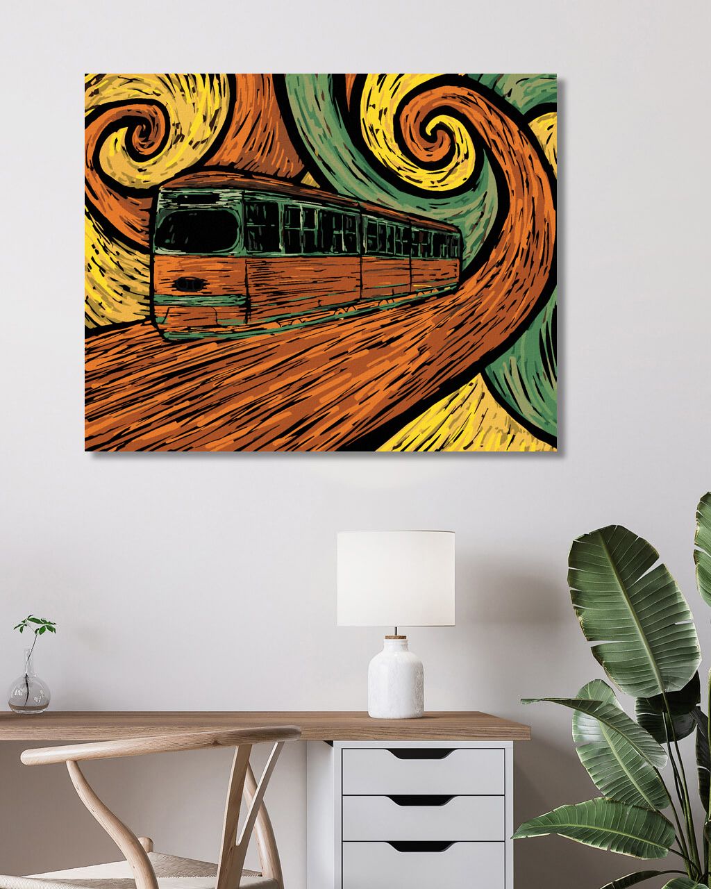 zuty Malování podle čísel - TRAMVAJ V IMPRESIONISTICKÉM STYLU - Rozměr: 40x50 cm, Rámování: Varianta: vypnuté plátno na rám - obrázek 9