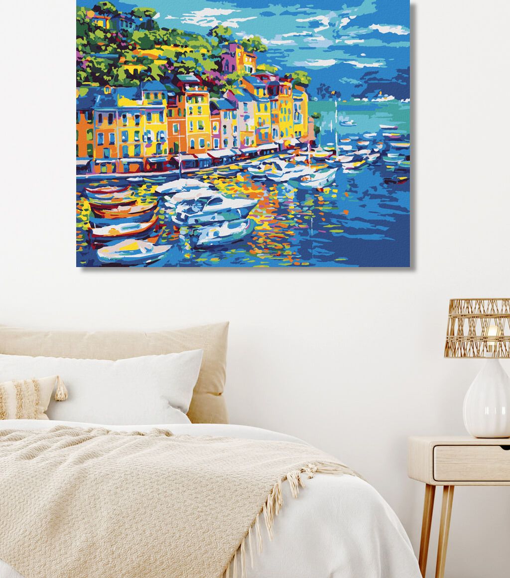 zuty Malování podle čísel - LODĚ V PŘÍSTAVU - Rozměr: 40x50 cm, Rámování: Varianta: vypnuté plátno na rám - obrázek 10