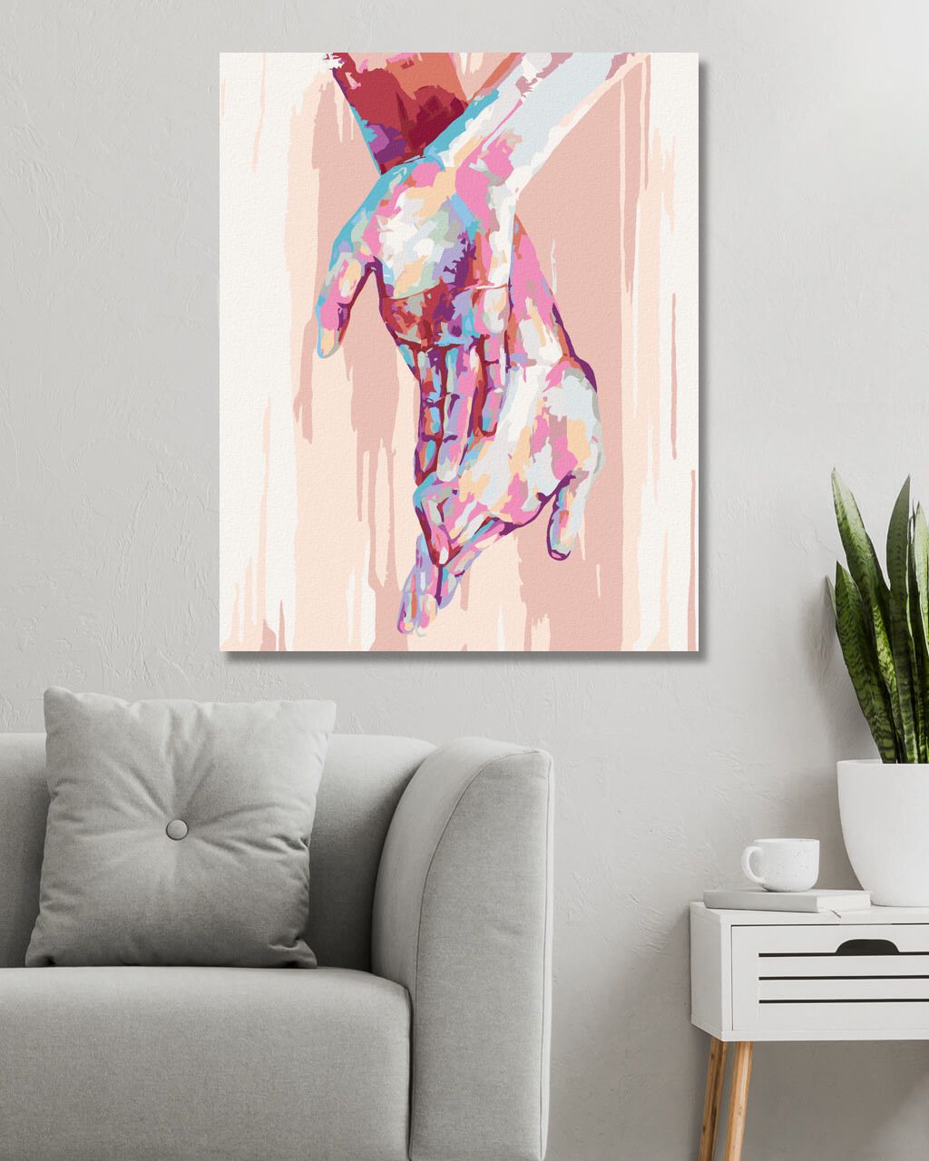 zuty Malování podle čísel - ABSTRAKTNÍ DLANĚ II - Rozměr: 40x50 cm, Rámování: Varianta: vypnuté plátno na rám - obrázek 10