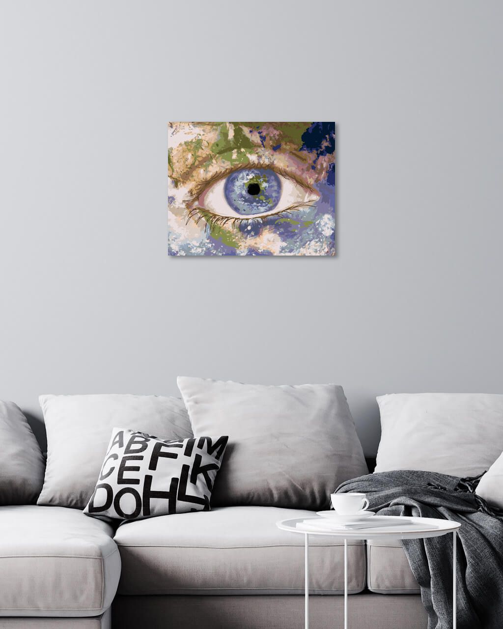 zuty Malování podle čísel - OKO JAKO PLANETA ZEMĚ - Rozměr: 40x50 cm, Rámování: Varianta: bez rámu a bez vypnutí plátna - obrázek 7