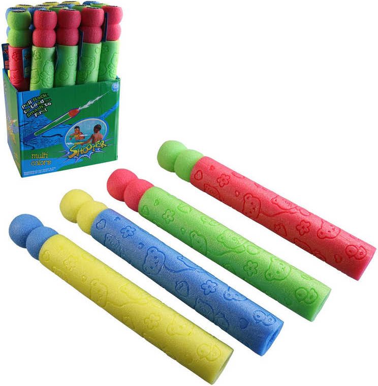 Dudlu Pistole vodní dělo 44cm pěnová soft trubice na vodu 4 barvy - obrázek 1