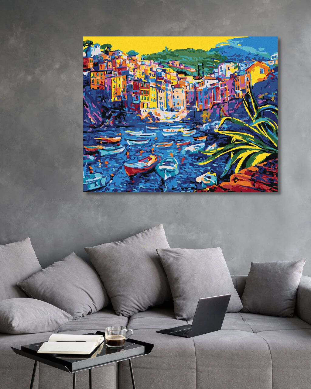 zuty Malování podle čísel - LOĎKY U STARÉHO MĚSTA - Rozměr: 40x50 cm, Rámování: Varianta: vypnuté plátno na rám - obrázek 9