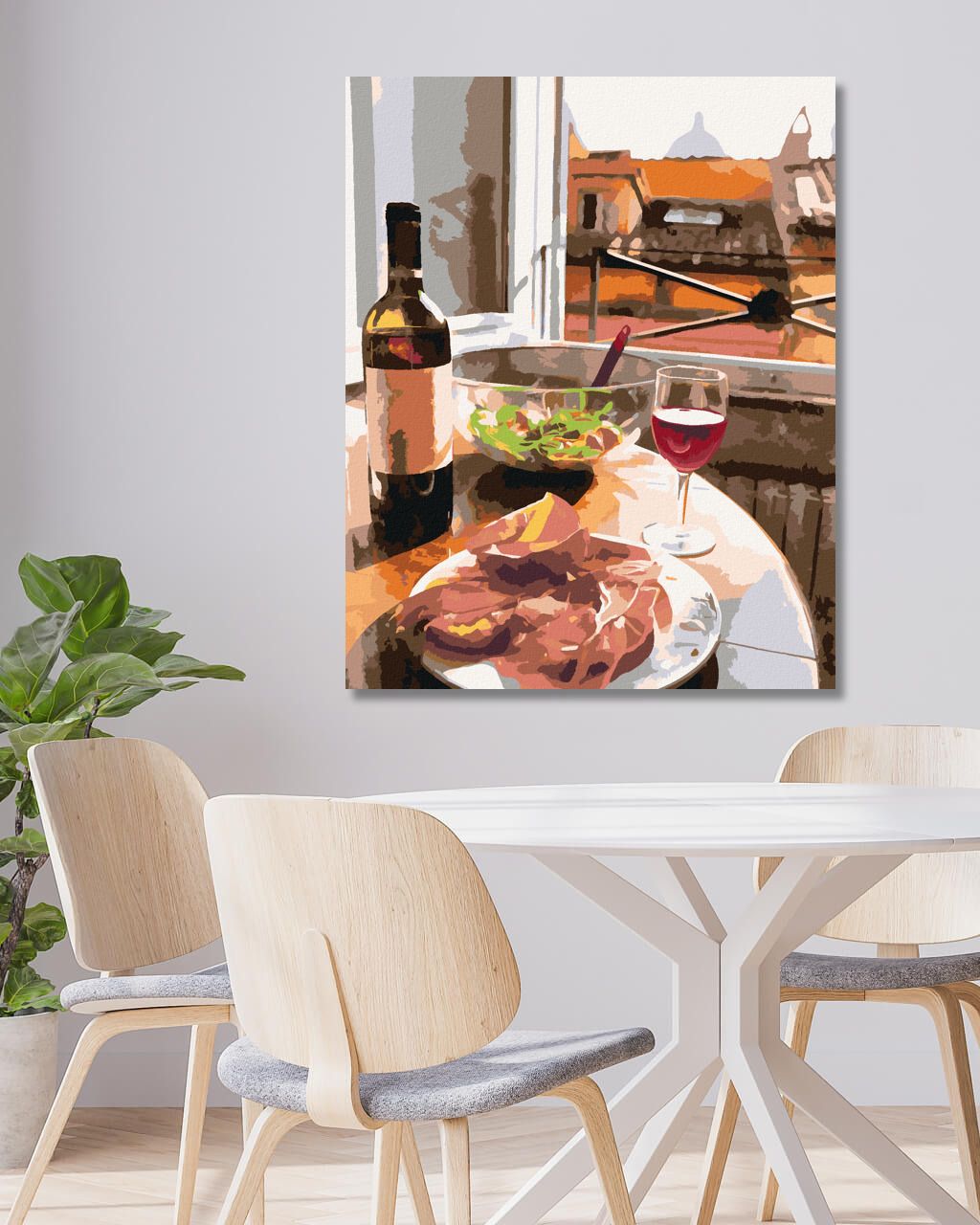 zuty Malování podle čísel - ITALSKÁ VEČEŘE U OKNA - Rozměr: 40x50 cm, Rámování: Varianta: bez rámu a bez vypnutí plátna - obrázek 8