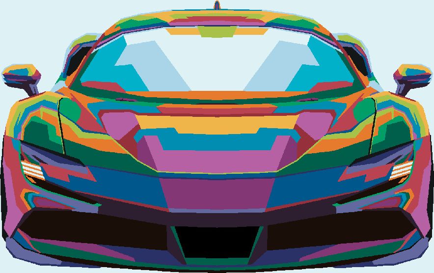 zuty Malování podle čísel - BAREVNÉ SPORTOVNÍ AUTO - Rozměr: 40x50 cm, Rámování: Varianta: vypnuté plátno na rám - obrázek 3