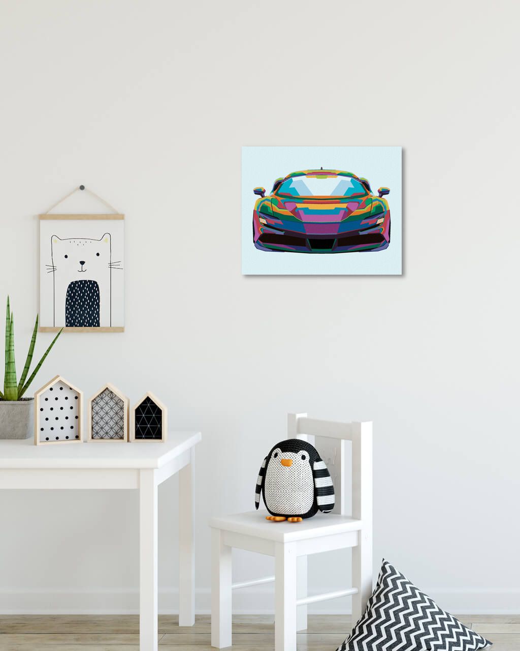 zuty Malování podle čísel - BAREVNÉ SPORTOVNÍ AUTO - Rozměr: 40x50 cm, Rámování: Varianta: vypnuté plátno na rám - obrázek 9