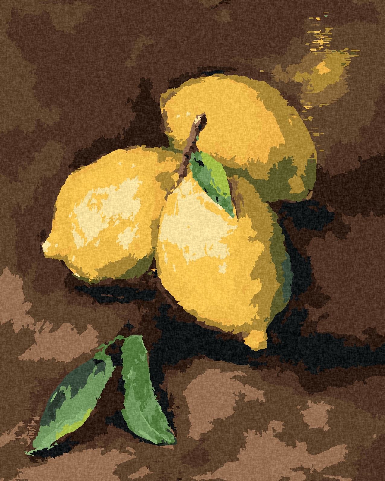 zuty Malování podle čísel - CITRÓNY - Rozměr: 40x50 cm, Rámování: Varianta: bez rámu a bez vypnutí plátna - obrázek 1