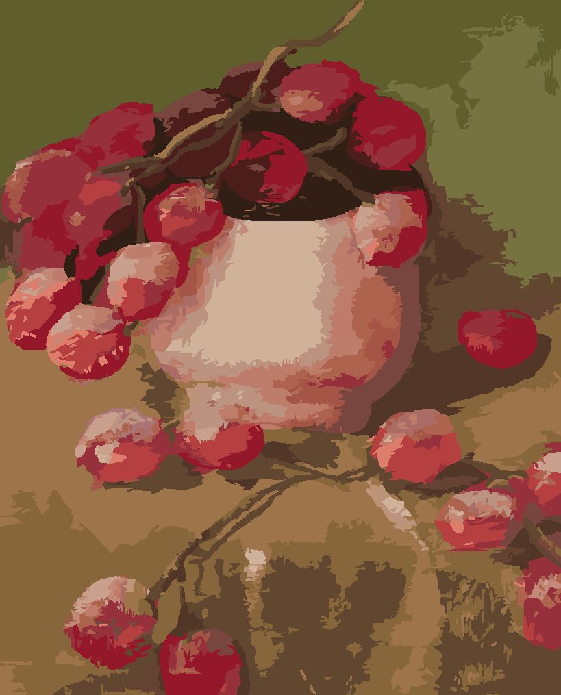 zuty Malování podle čísel - HROZNOVÉ VÍNO V MISCE - Rozměr: 40x50 cm, Rámování: Varianta: vypnuté plátno na rám - obrázek 2