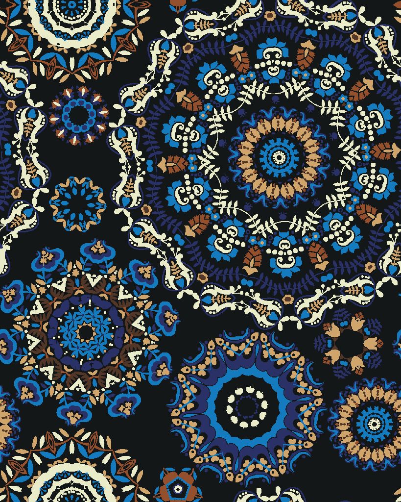 zuty Malování podle čísel - MODRÉ MANDALY - Rozměr: 40x50 cm, Rámování: Varianta: bez rámu a bez vypnutí plátna - obrázek 10