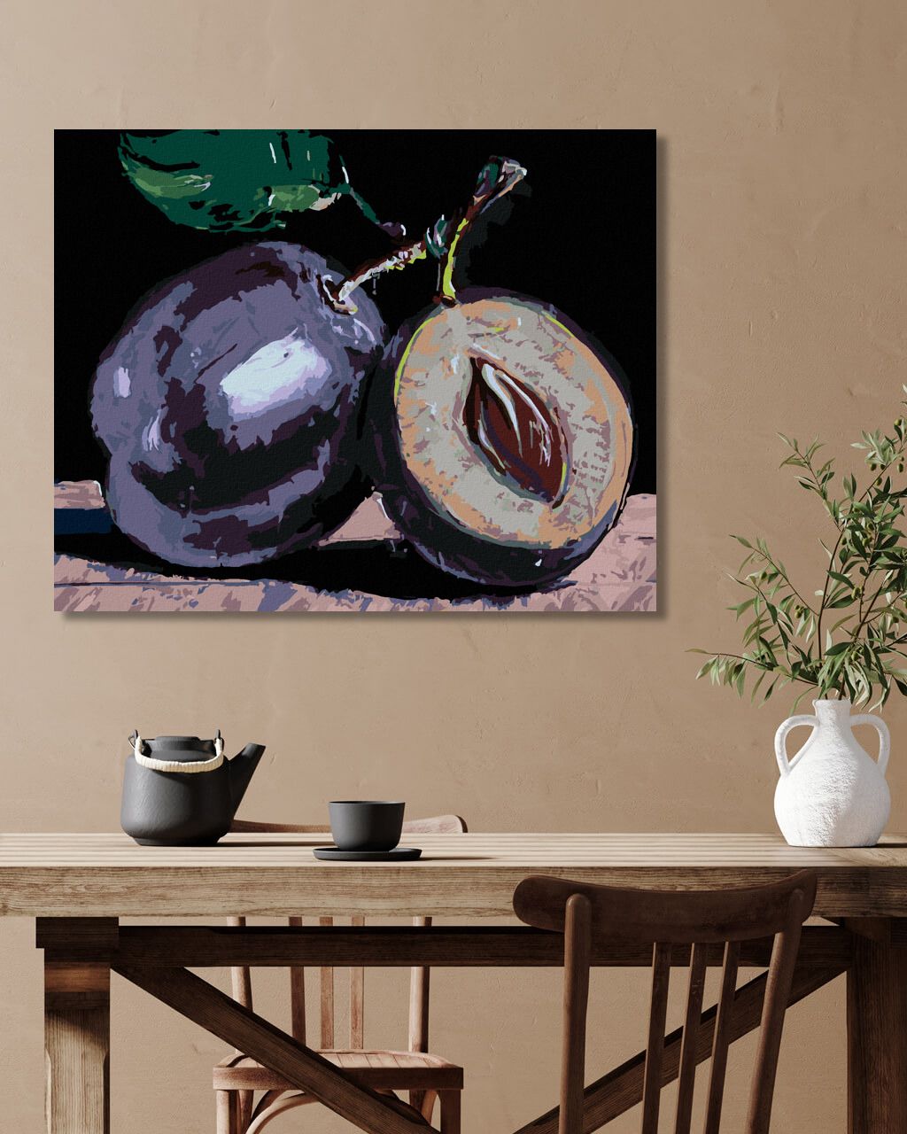 zuty Malování podle čísel - ŠVESTKY - Rozměr: 40x50 cm, Rámování: Varianta: bez rámu a bez vypnutí plátna - obrázek 8