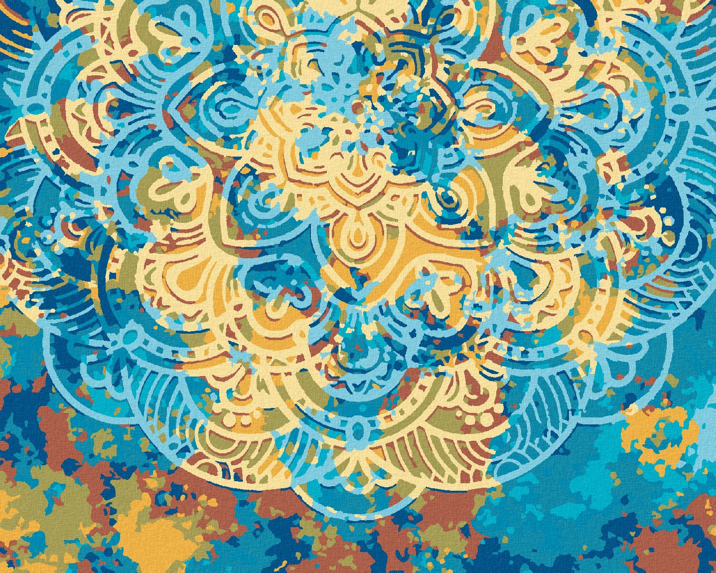 zuty Malování podle čísel - MANDALA PLNÁ BAREV - Rozměr: 40x50 cm, Rámování: Varianta: vypnuté plátno na rám - obrázek 1