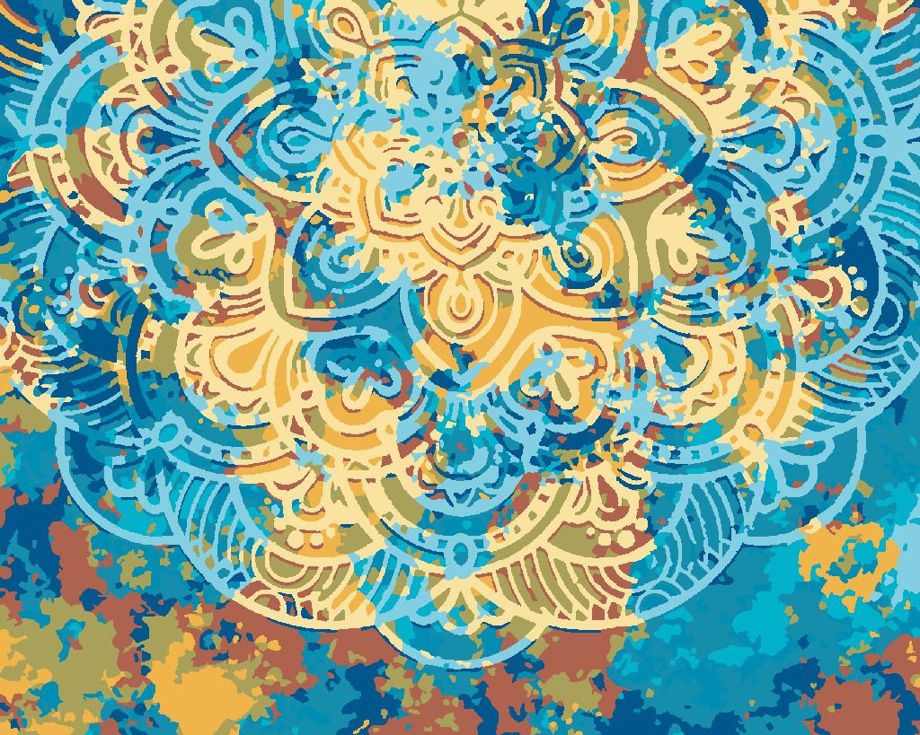 zuty Malování podle čísel - MANDALA PLNÁ BAREV - Rozměr: 40x50 cm, Rámování: Varianta: vypnuté plátno na rám - obrázek 4