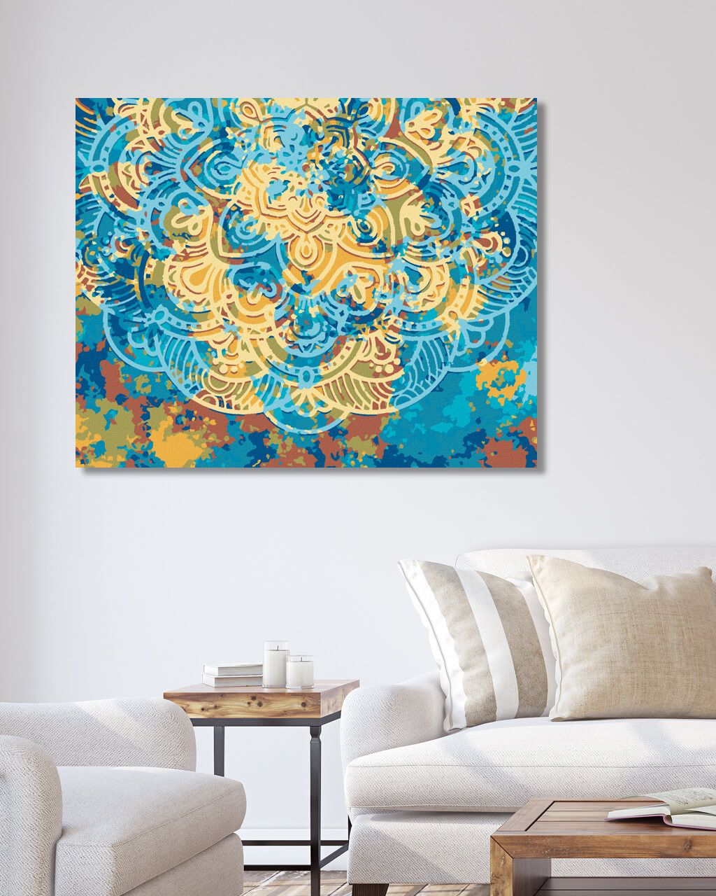 zuty Malování podle čísel - MANDALA PLNÁ BAREV - Rozměr: 40x50 cm, Rámování: Varianta: vypnuté plátno na rám - obrázek 5