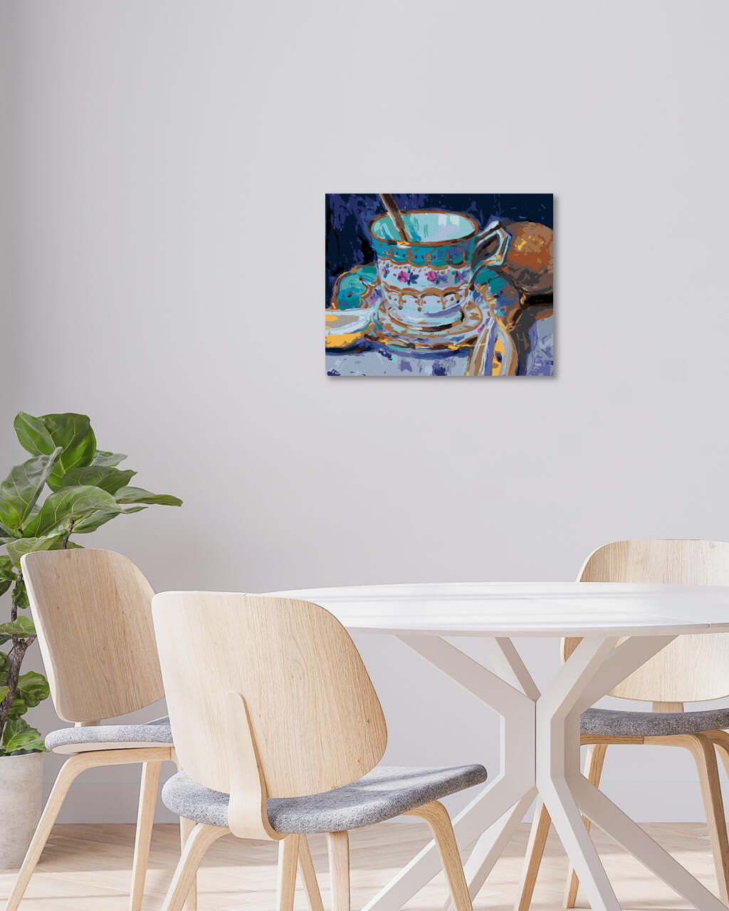 zuty Malování podle čísel - ČAJ V MALOVANÉM HRNÍČKU - Rozměr: 40x50 cm, Rámování: Varianta: bez rámu a bez vypnutí plátna - obrázek 8