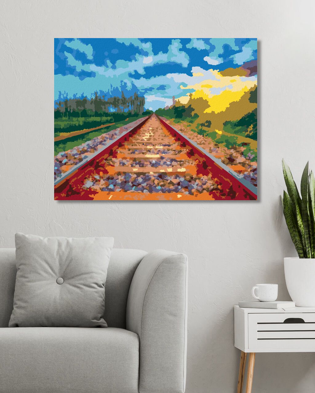 zuty Malování podle čísel - VLAKOVÉ KOLEJE - Rozměr: 40x50 cm, Rámování: Varianta: bez rámu a bez vypnutí plátna - obrázek 10