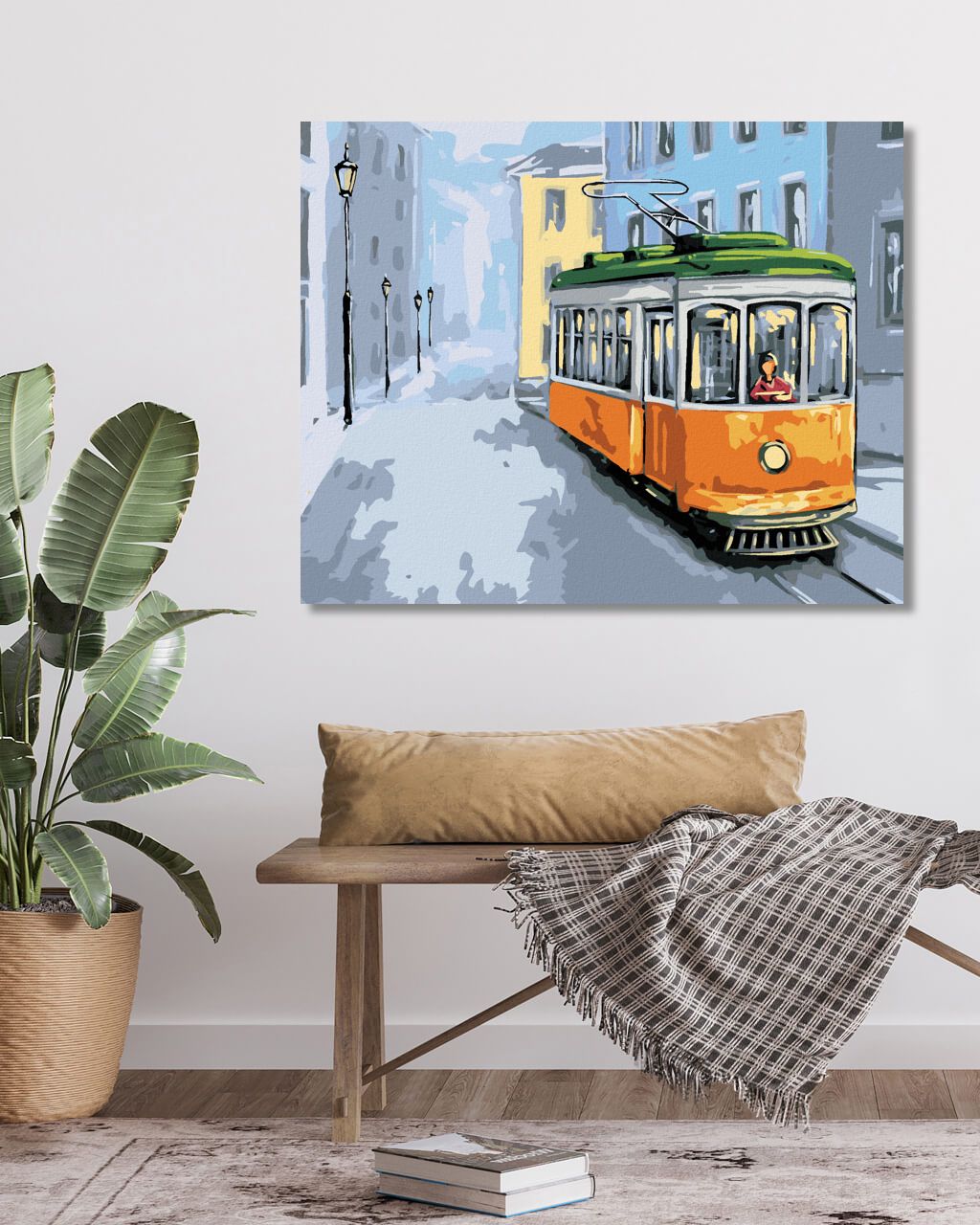 zuty Malování podle čísel - STARÁ ŽLUTÁ TRAMVAJ - Rozměr: 40x50 cm, Rámování: Varianta: bez rámu a bez vypnutí plátna - obrázek 5