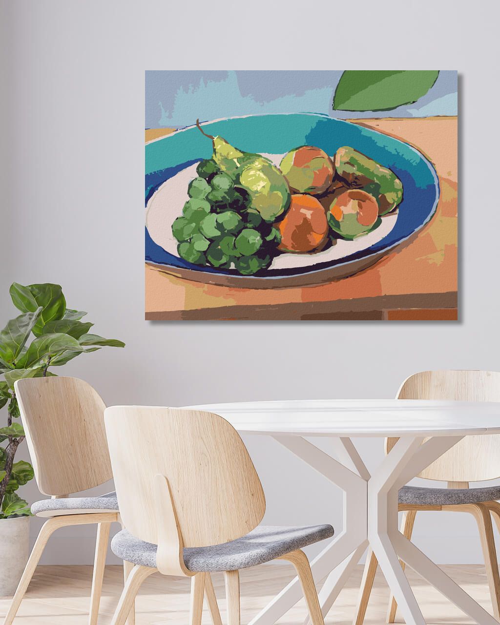 zuty Malování podle čísel - OVOCE NA STOLE - Rozměr: 40x50 cm, Rámování: Varianta: bez rámu a bez vypnutí plátna - obrázek 6