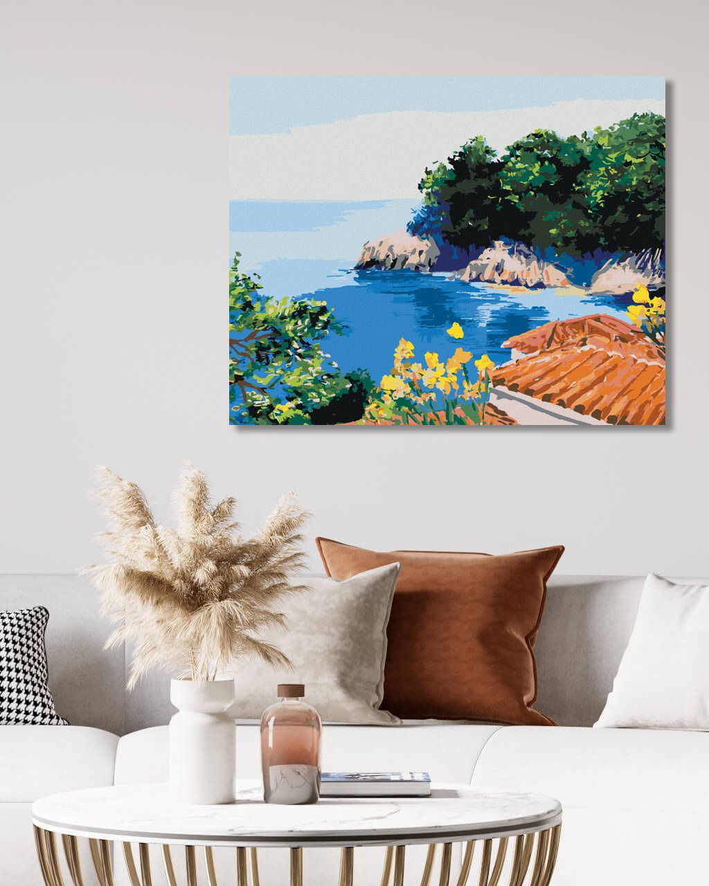 zuty Malování podle čísel - LETNÍ DŮM V ZÁTOCE - Rozměr: 40x50 cm, Rámování: Varianta: vypnuté plátno na rám - obrázek 9