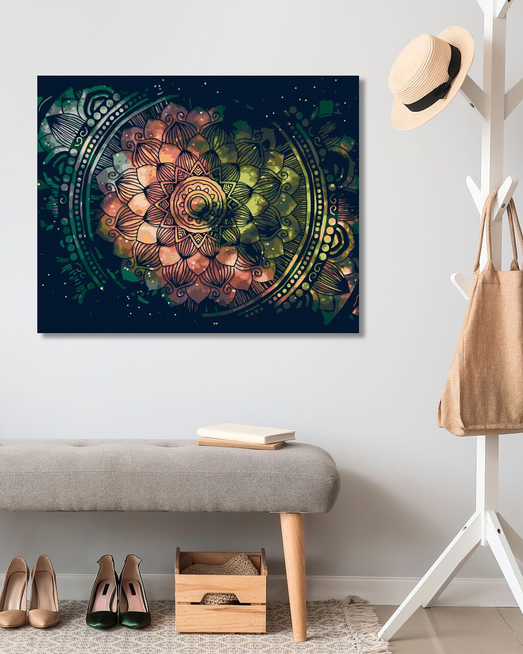 zuty Malování podle čísel - VESMÍRNÁ MANDALA - Rozměr: 40x50 cm, Rámování: Varianta: vypnuté plátno na rám - obrázek 6