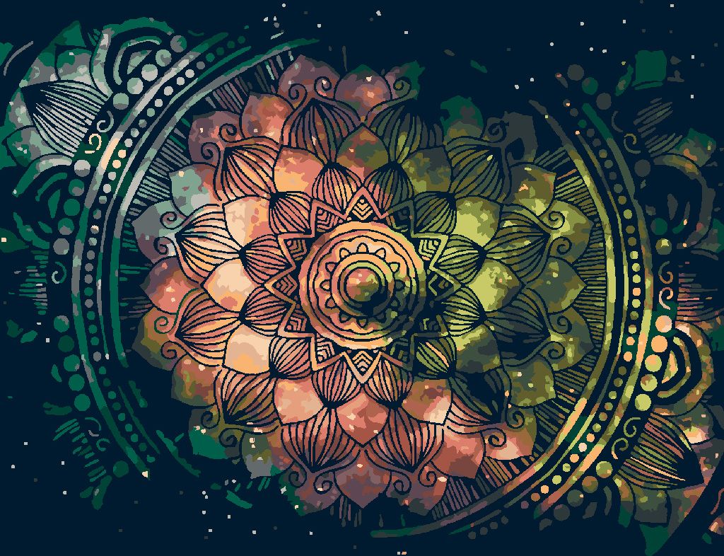 zuty Malování podle čísel - VESMÍRNÁ MANDALA - Rozměr: 40x50 cm, Rámování: Varianta: vypnuté plátno na rám - obrázek 10