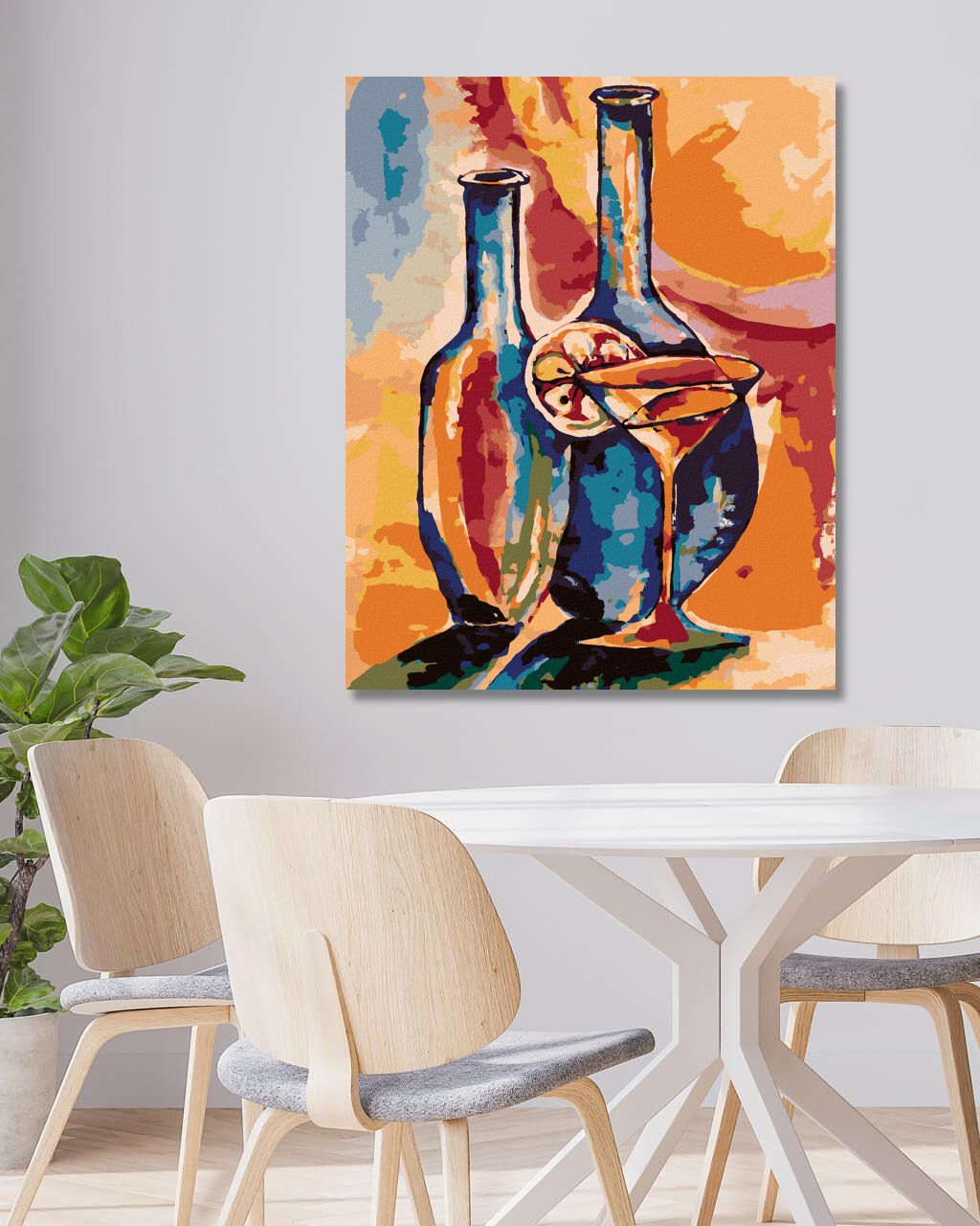 zuty Malování podle čísel - OTEVŘENÉ SKLENICE S DRINKEM - Rozměr: 40x50 cm, Rámování: Varianta: vypnuté plátno na rám - obrázek 4