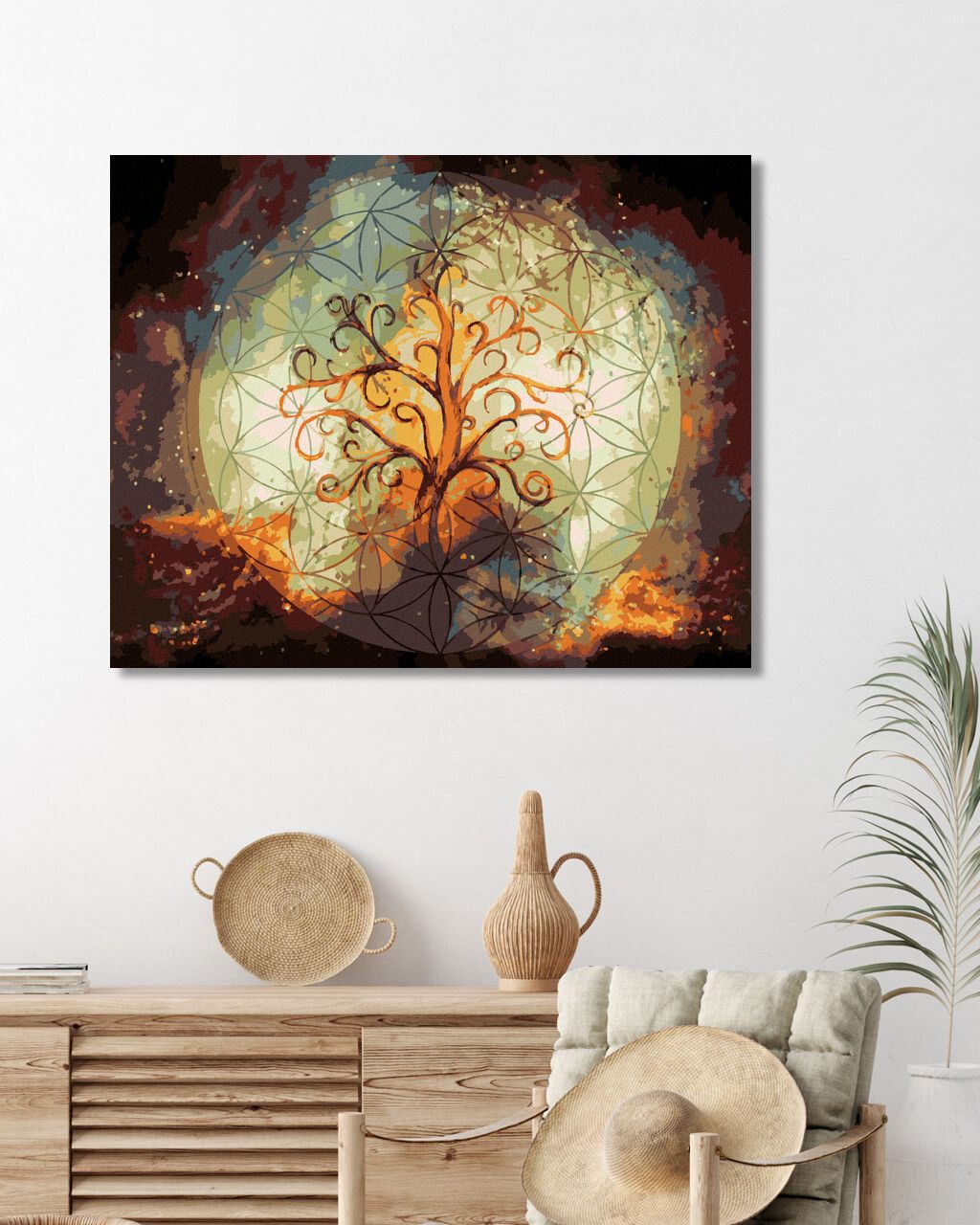 zuty Malování podle čísel - STROM ŽIVOTA VE VESMÍRNÉM POZADÍ - Rozměr: 40x50 cm, Rámování: Varianta: vypnuté plátno na rám - obrázek 2