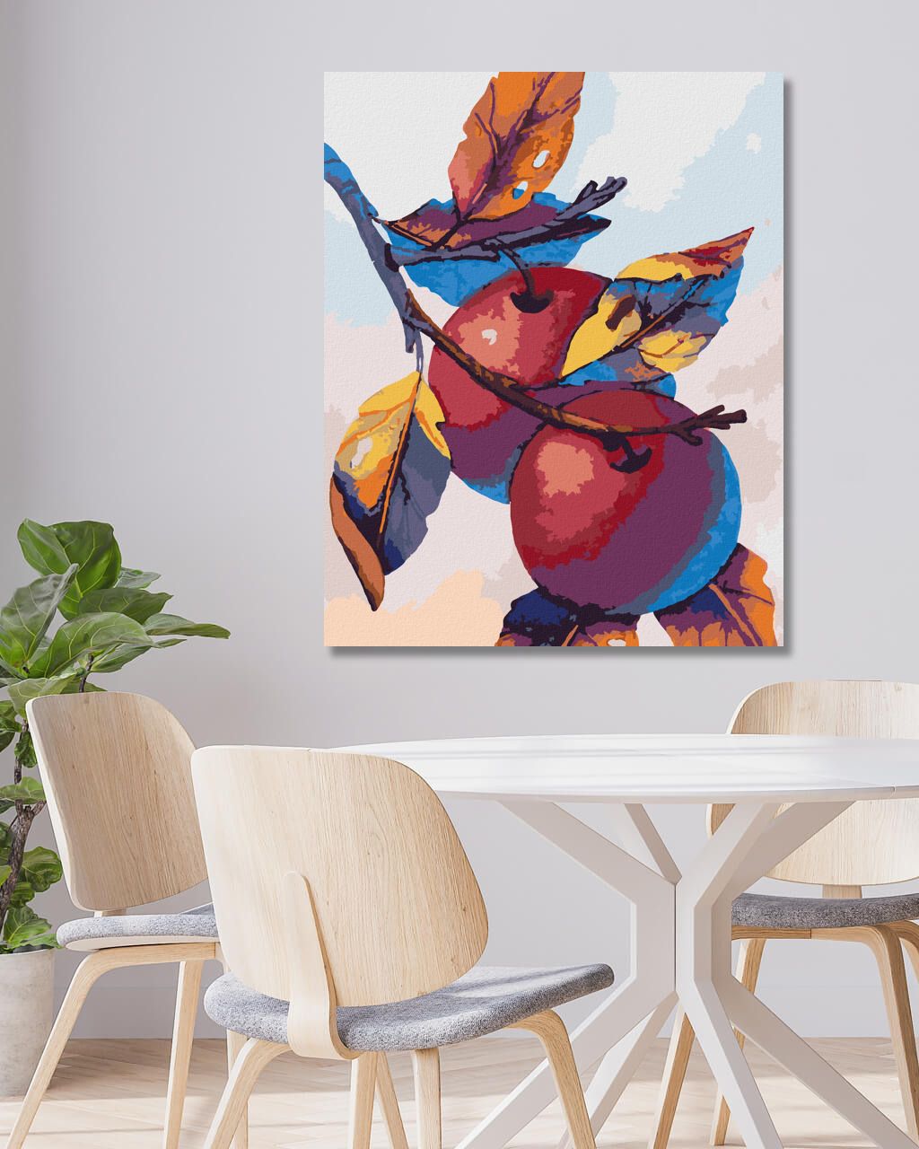 zuty Malování podle čísel - JABLKA - Rozměr: 40x50 cm, Rámování: Varianta: vypnuté plátno na rám - obrázek 3