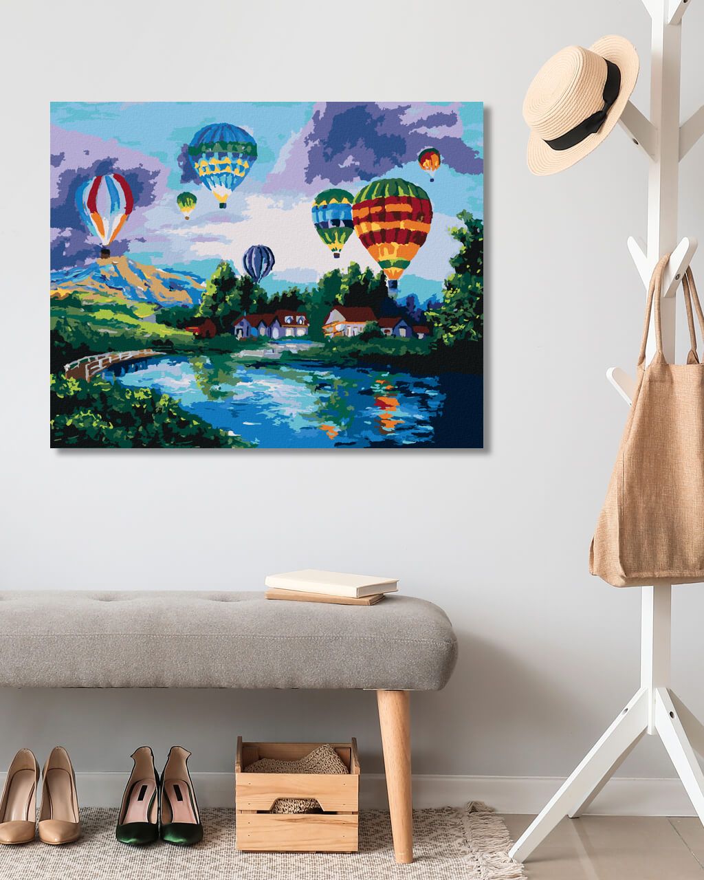 zuty Malování podle čísel - OHNIVÝ BALÓN - Rozměr: 40x50 cm, Rámování: Varianta: bez rámu a bez vypnutí plátna - obrázek 8